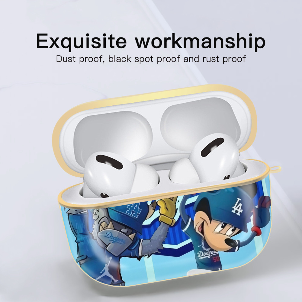  Luxury Gold AirPods Pro Case With Keychain, Flexible PC Material, Full Protection, Precise Cutouts, Anti-Fingerprint, Washable, Durable Design