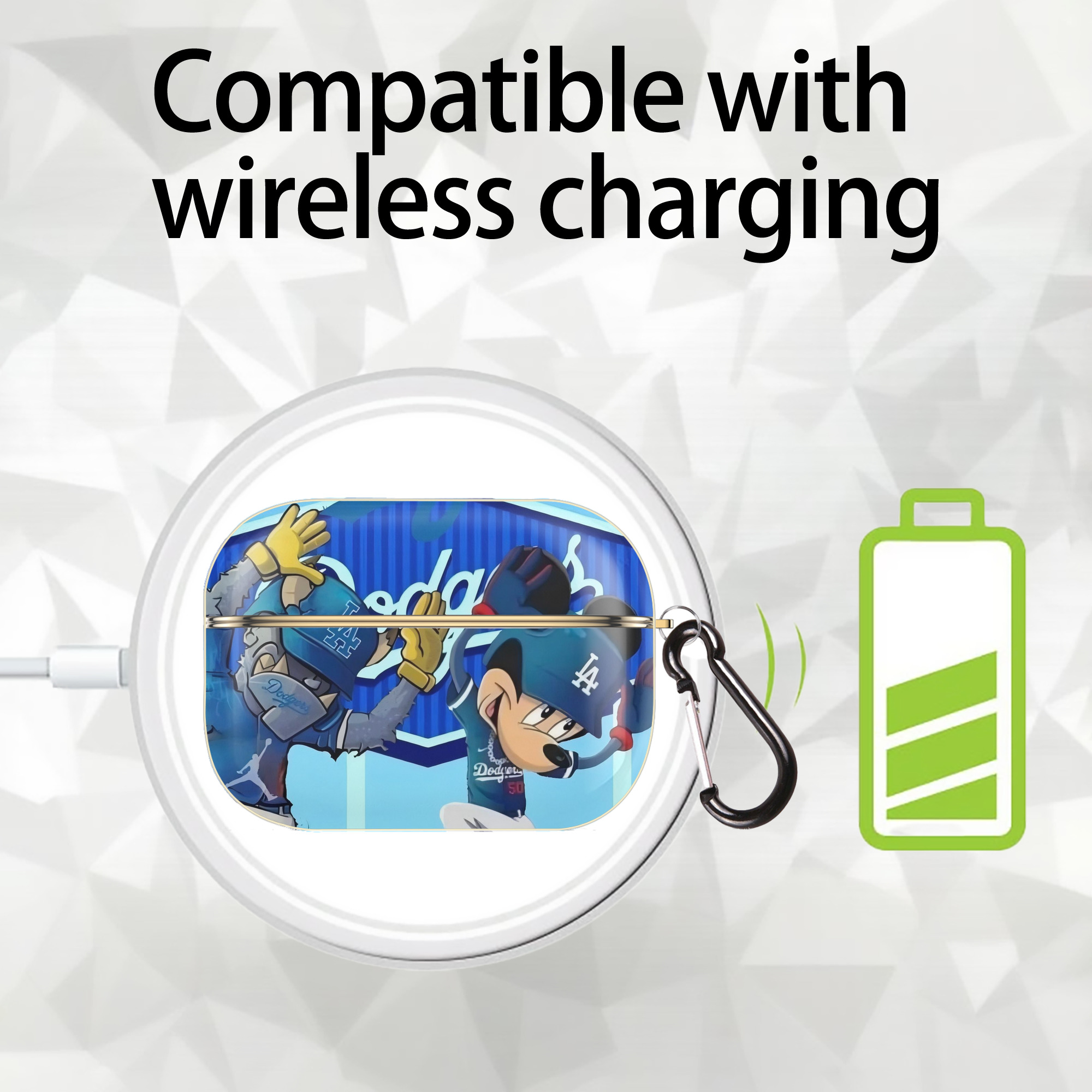  Luxury Gold AirPods Pro Case With Keychain, Flexible PC Material, Full Protection, Precise Cutouts, Anti-Fingerprint, Washable, Durable Design