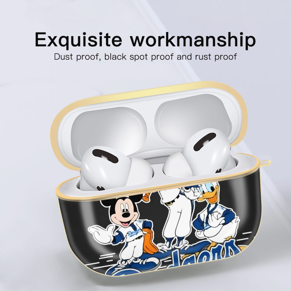  Luxury Gold AirPods Pro Case With Keychain, Flexible PC Material, Full Protection, Precise Cutouts, Anti-Fingerprint, Washable, Durable Design