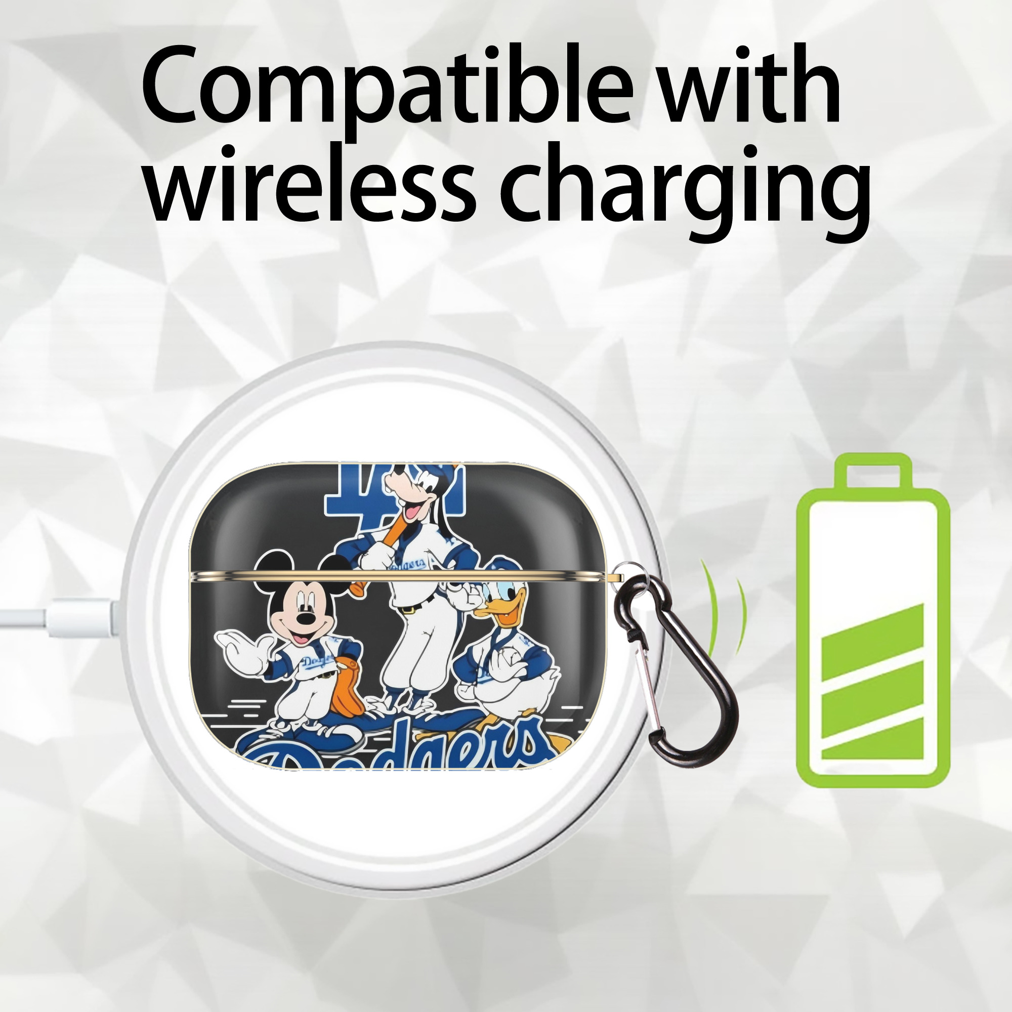  Luxury Gold AirPods Pro Case With Keychain, Flexible PC Material, Full Protection, Precise Cutouts, Anti-Fingerprint, Washable, Durable Design