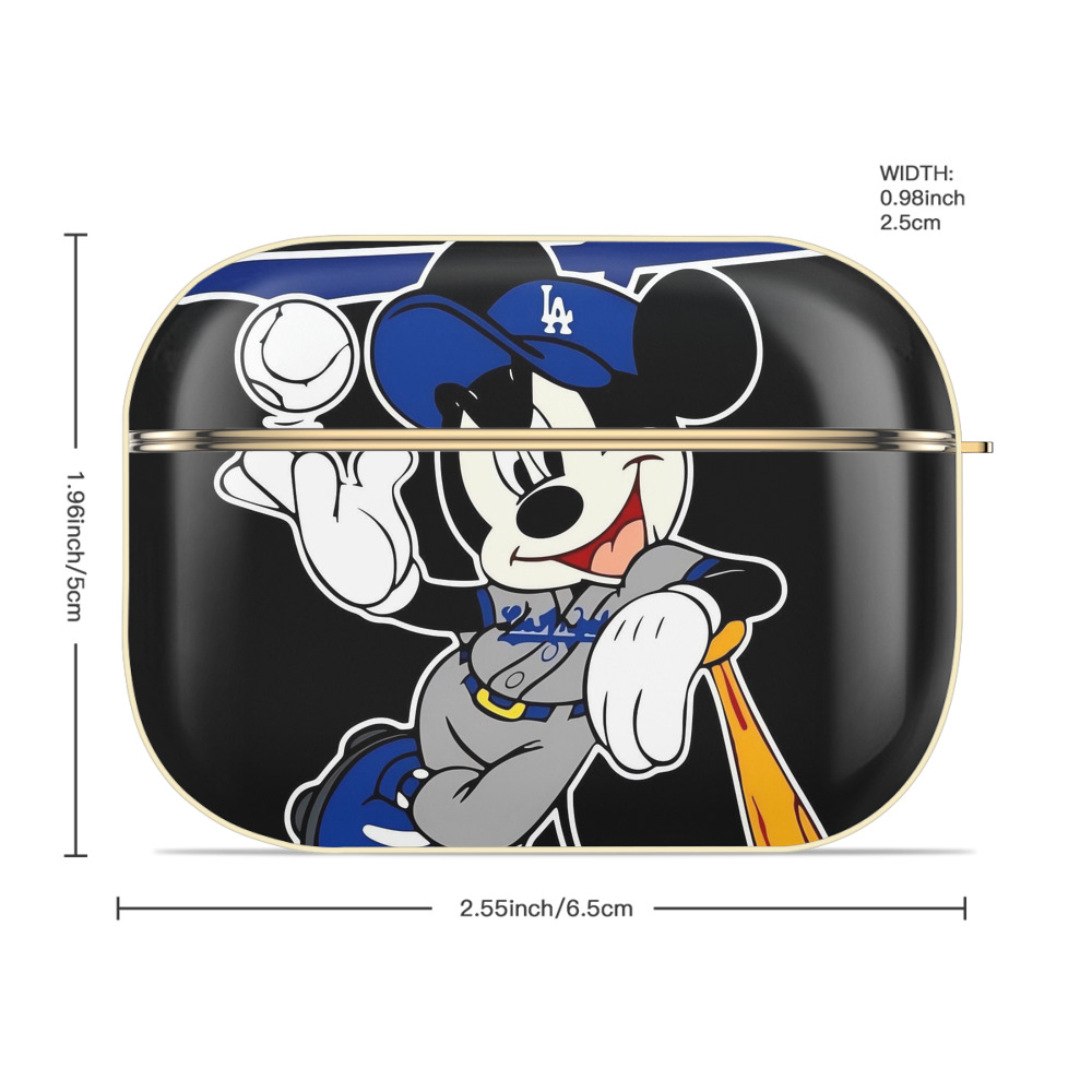  Luxury Gold AirPods Pro Case With Keychain, Flexible PC Material, Full Protection, Precise Cutouts, Anti-Fingerprint, Washable, Durable Design