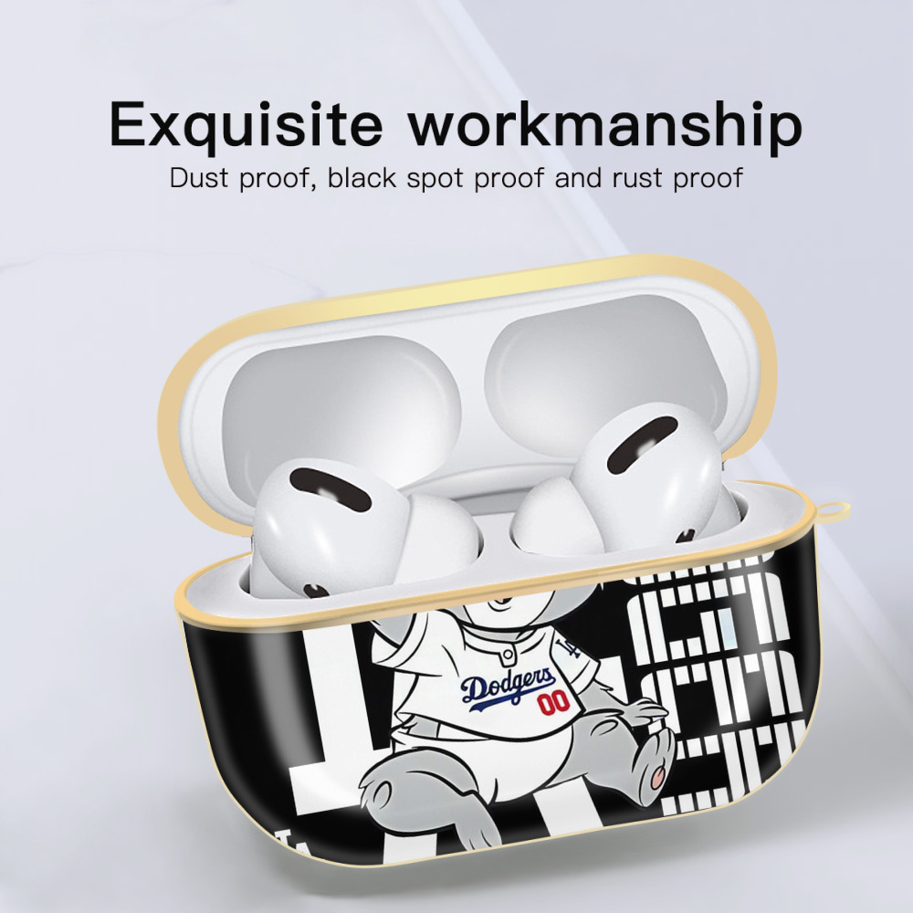  Luxury Gold AirPods Pro Case With Keychain, Flexible PC Material, Full Protection, Precise Cutouts, Anti-Fingerprint, Washable, Durable Design