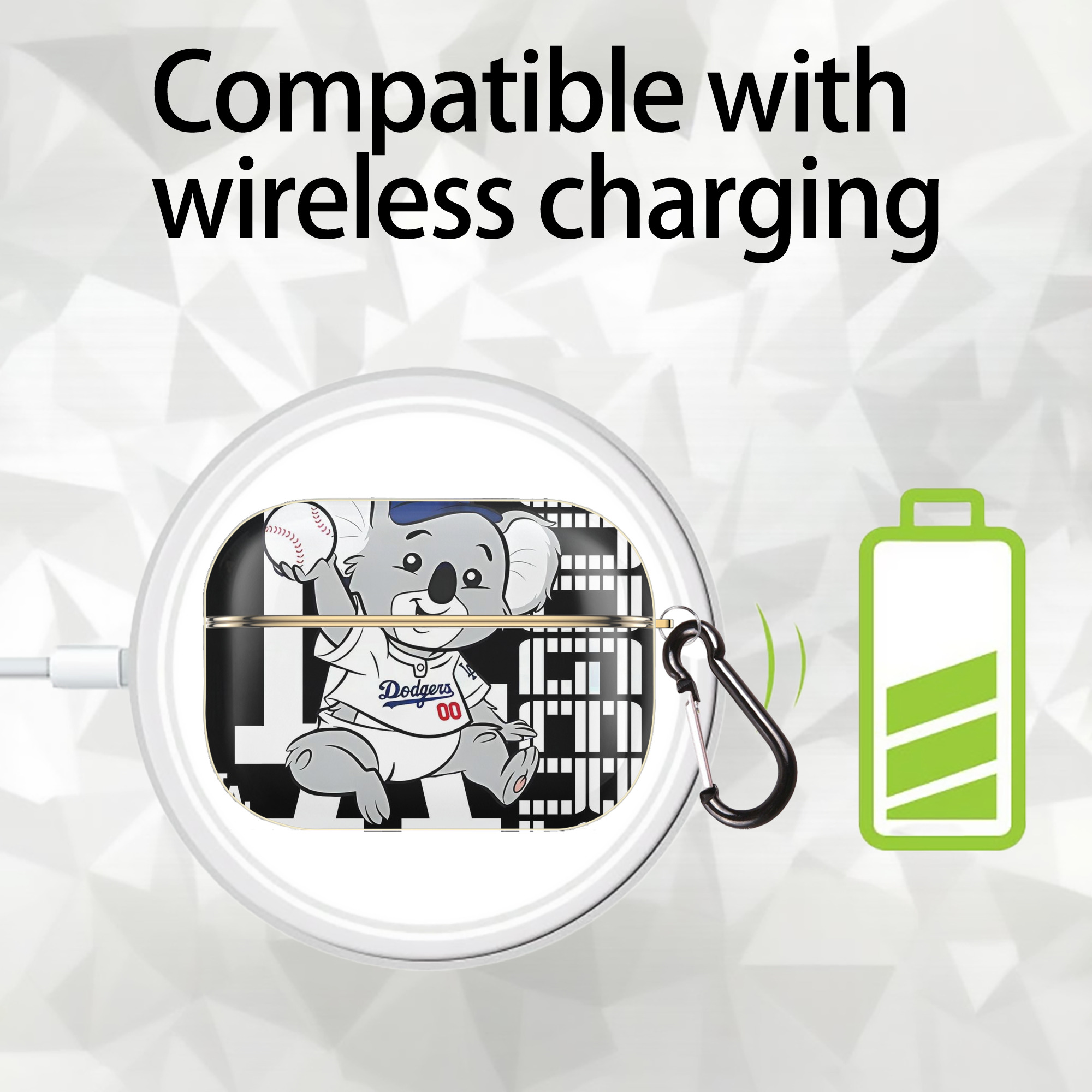  Luxury Gold AirPods Pro Case With Keychain, Flexible PC Material, Full Protection, Precise Cutouts, Anti-Fingerprint, Washable, Durable Design