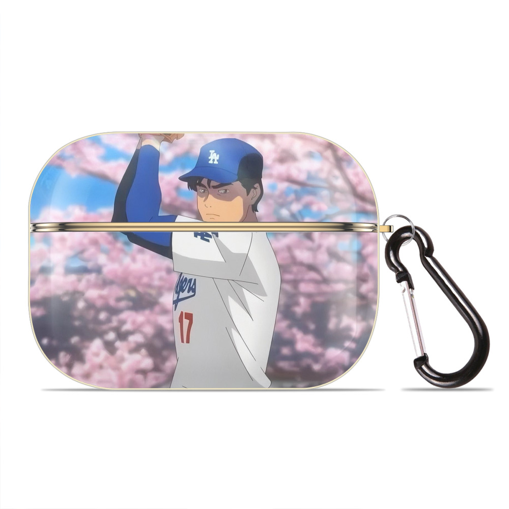  Luxury Gold AirPods Pro Case With Keychain, Flexible PC Material, Full Protection, Precise Cutouts, Anti-Fingerprint, Washable, Durable Design