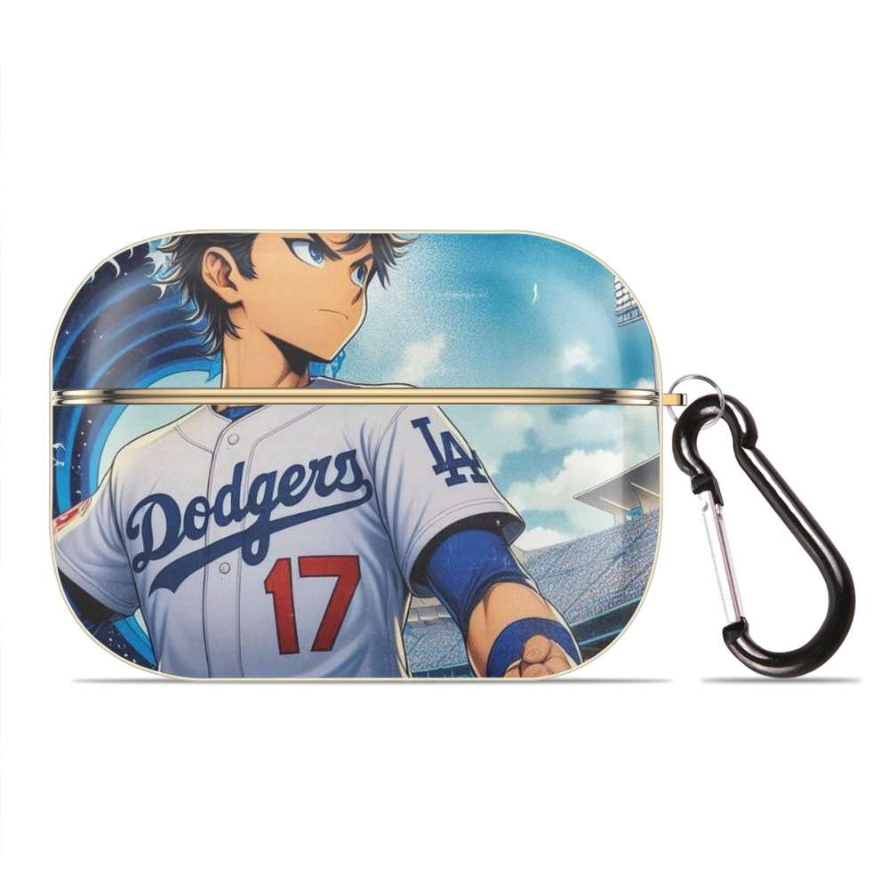  Luxury Gold AirPods Pro Case With Keychain, Flexible PC Material, Full Protection, Precise Cutouts, Anti-Fingerprint, Washable, Durable Design