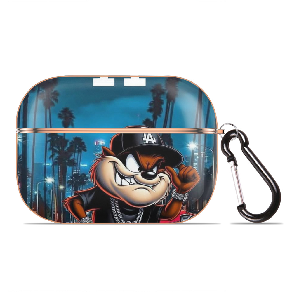  AirPods Pro Protective Case Rose Gold, Flexible PC Material, Precise Fit, Anti-Slip Cover, Full Protection, Fingerprint Resistant, Washable With Keychain