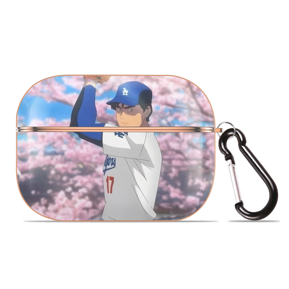  AirPods Pro Protective Case Rose Gold, Flexible PC Material, Precise Fit, Anti-Slip Cover, Full Protection, Fingerprint Resistant, Washable With Keychain