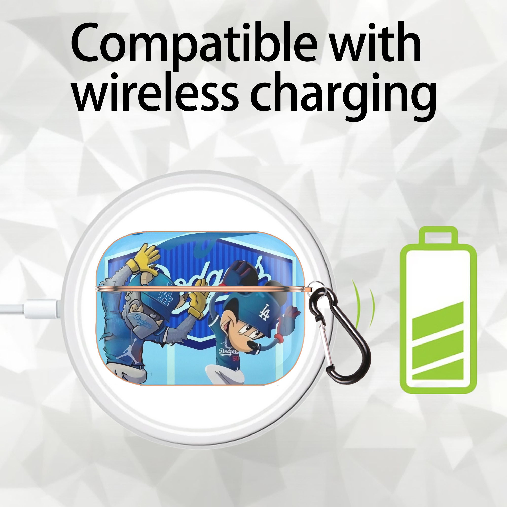  AirPods Pro Protective Case Rose Gold, Flexible PC Material, Precise Fit, Anti-Slip Cover, Full Protection, Fingerprint Resistant, Washable With Keychain