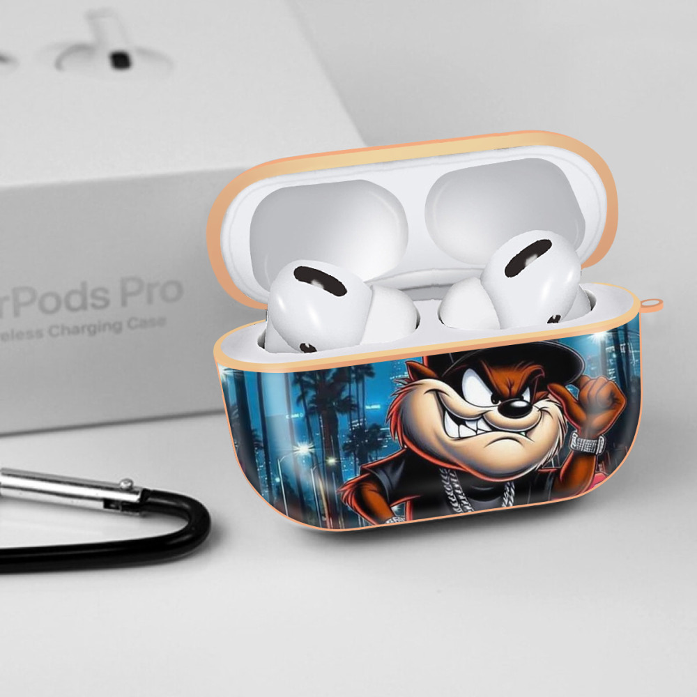  AirPods Pro Protective Case Rose Gold, Flexible PC Material, Precise Fit, Anti-Slip Cover, Full Protection, Fingerprint Resistant, Washable With Keychain