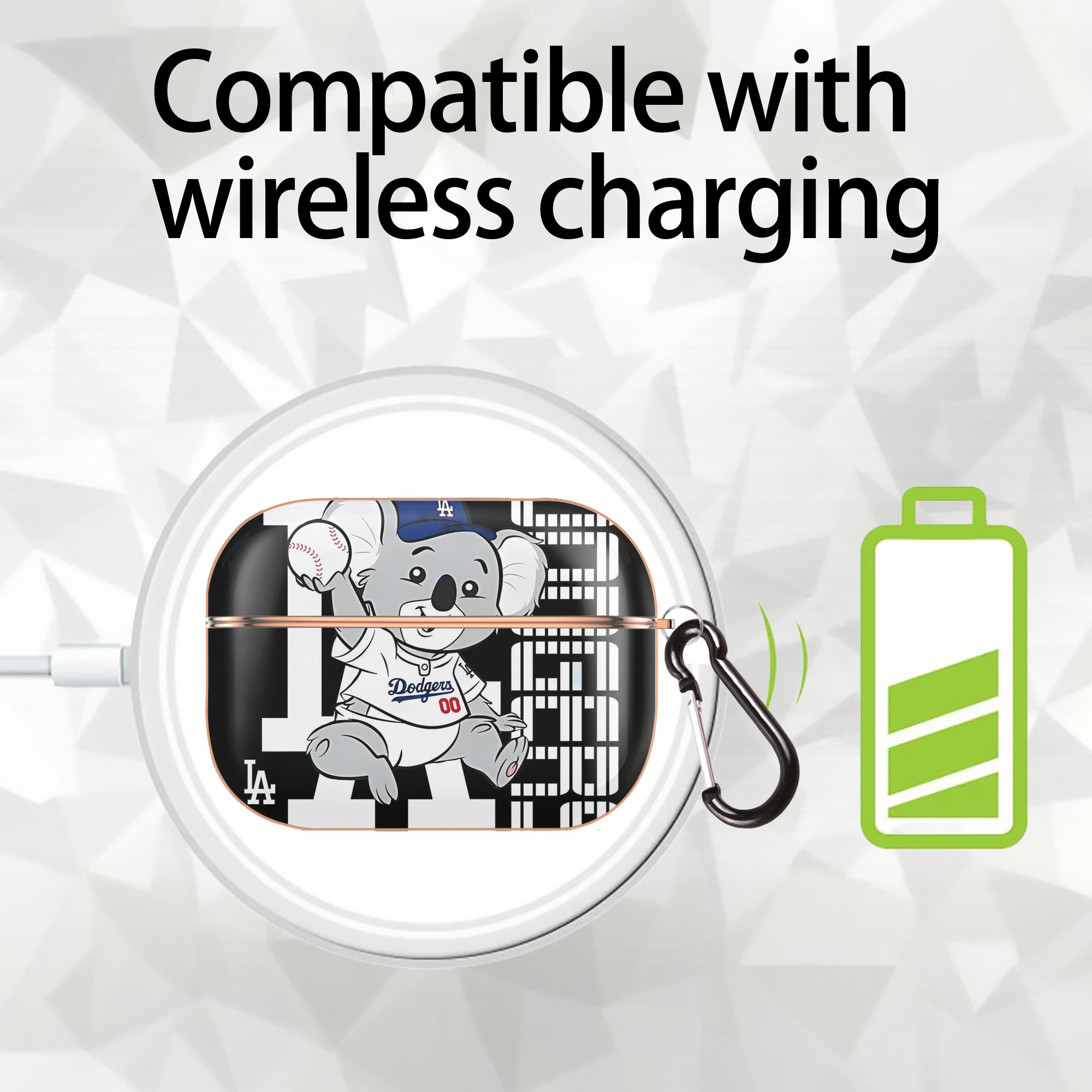  AirPods Pro Protective Case Rose Gold, Flexible PC Material, Precise Fit, Anti-Slip Cover, Full Protection, Fingerprint Resistant, Washable With Keychain