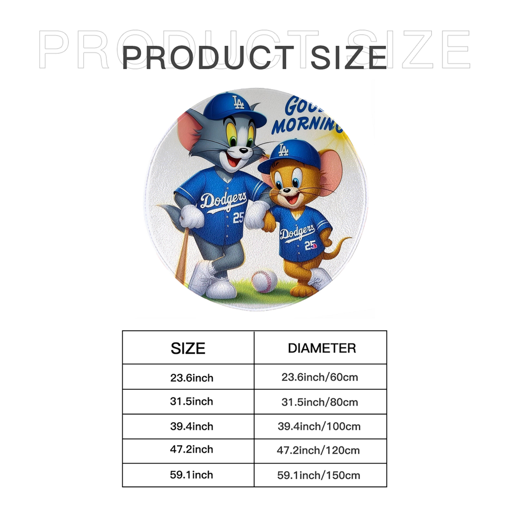  Round Floor Mat – Soft Flannel & High-Density Sponge Core – Non-Slip Dot Backing – Durable Stitched Edges – Quick-Dry & Breathable – Perfect For Home, Bathroom & Living Room