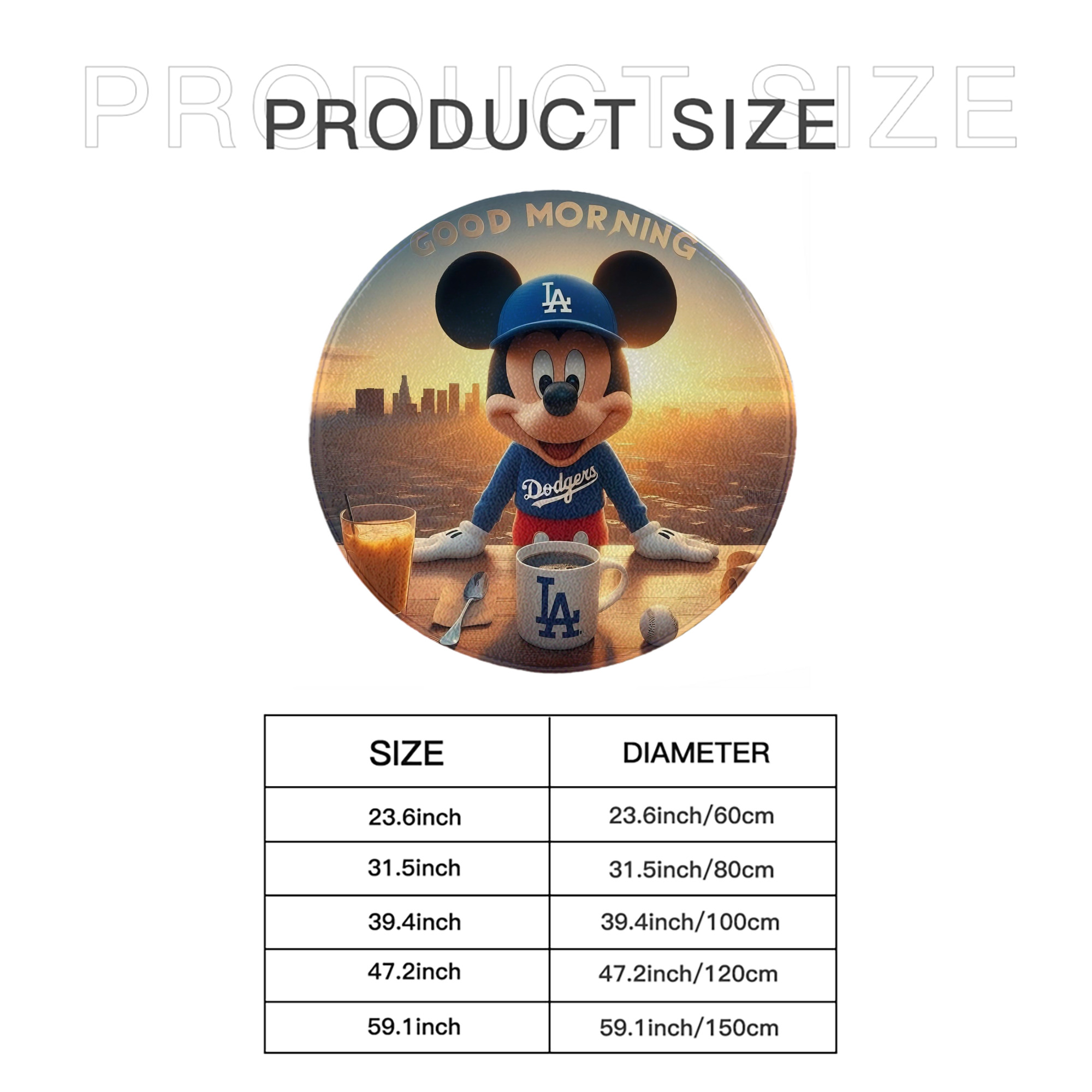  Round Floor Mat – Soft Flannel & High-Density Sponge Core – Non-Slip Dot Backing – Durable Stitched Edges – Quick-Dry & Breathable – Perfect For Home, Bathroom & Living Room