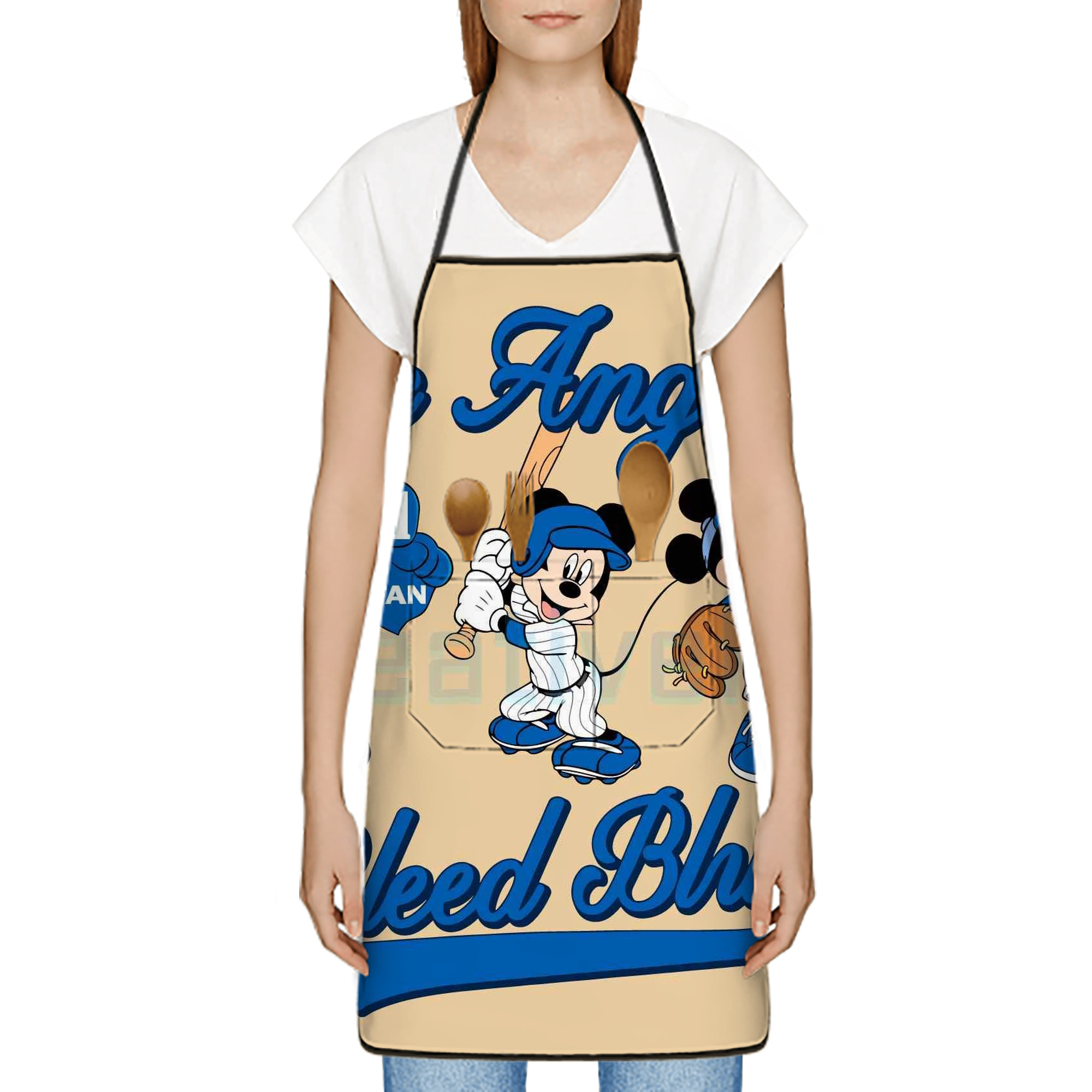  Stain-Resistant Polyester Apron With Pocket – Full Print, Waterproof, Anti-Wrinkle, Anti-Pilling – Ideal For Kitchen, BBQ, Restaurant, Salon & More