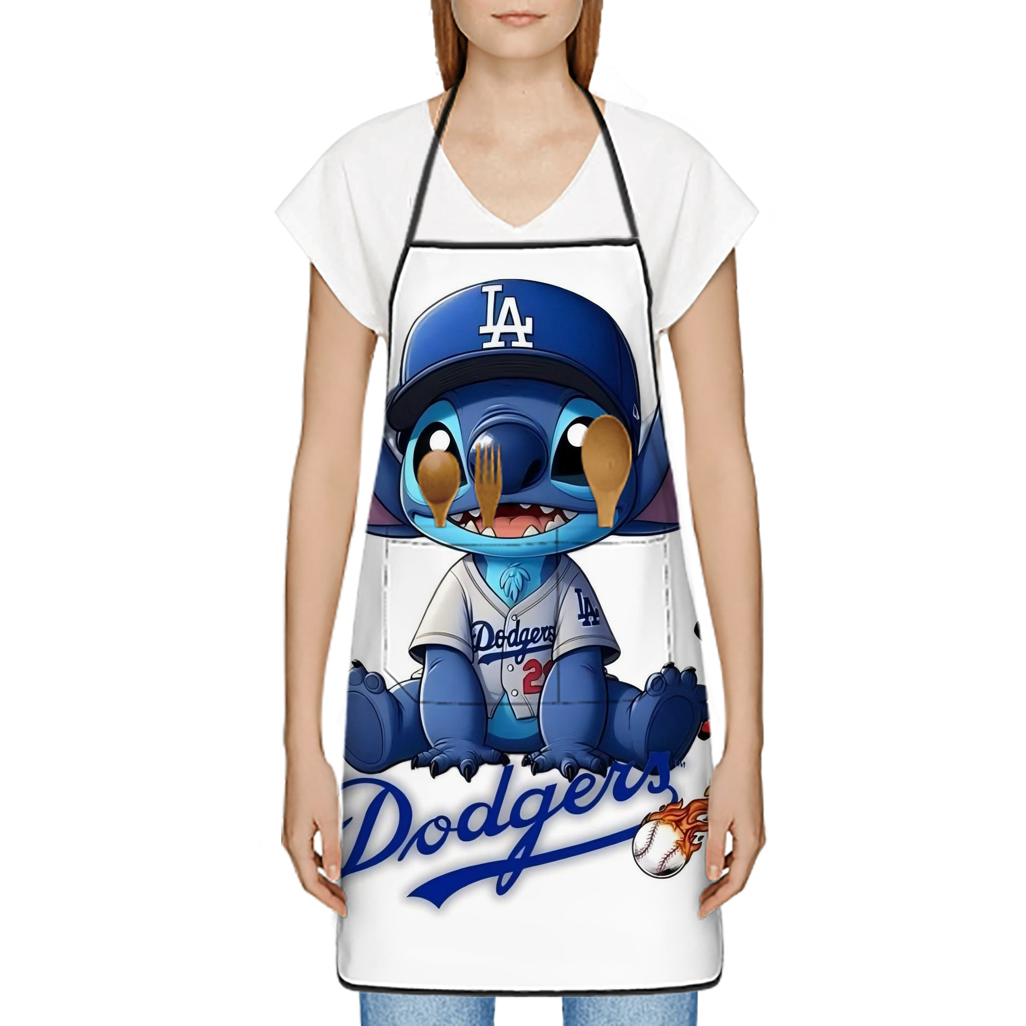  Stain-Resistant Polyester Apron With Pocket – Full Print, Waterproof, Anti-Wrinkle, Anti-Pilling – Ideal For Kitchen, BBQ, Restaurant, Salon & More