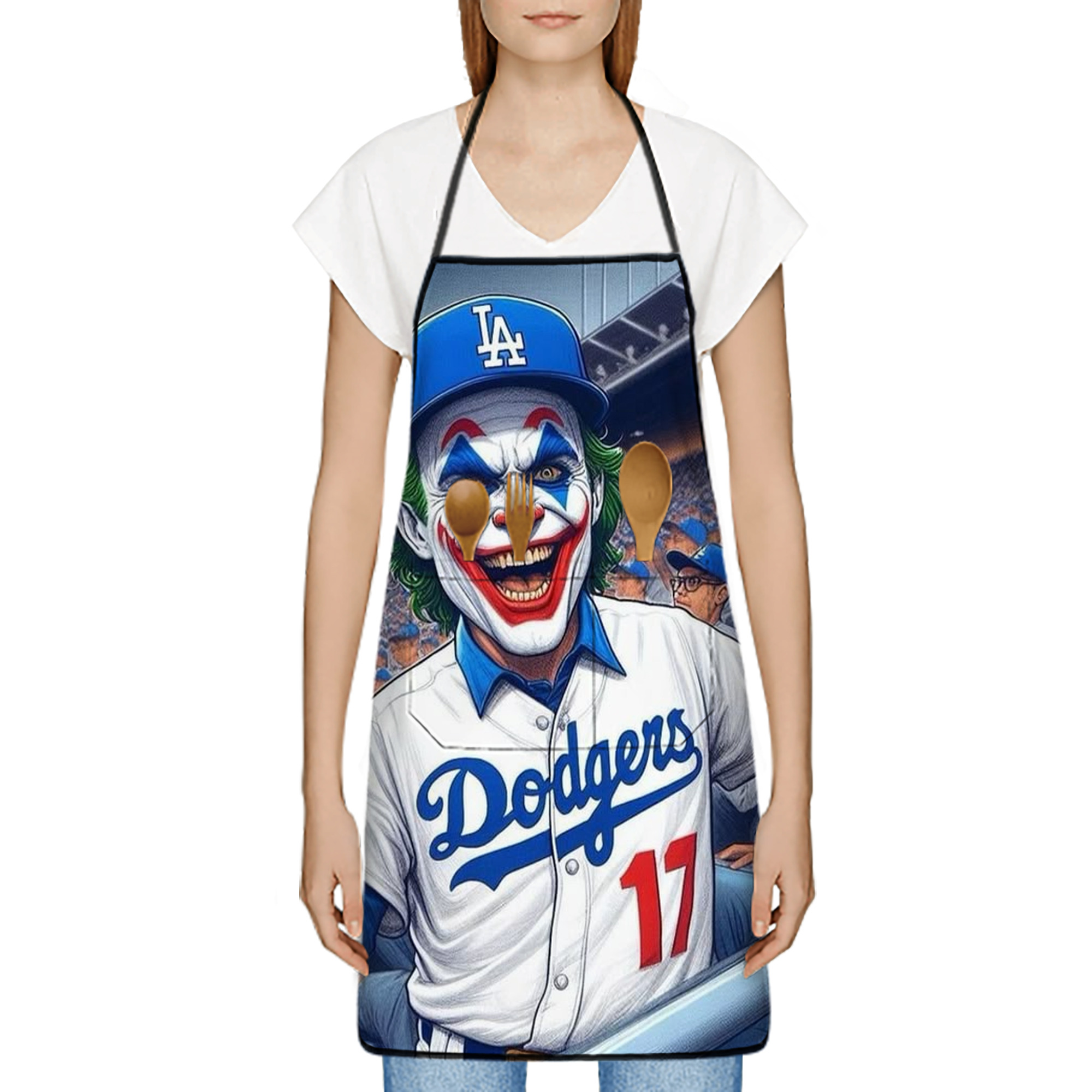  Stain-Resistant Polyester Apron With Pocket – Full Print, Waterproof, Anti-Wrinkle, Anti-Pilling – Ideal For Kitchen, BBQ, Restaurant, Salon & More