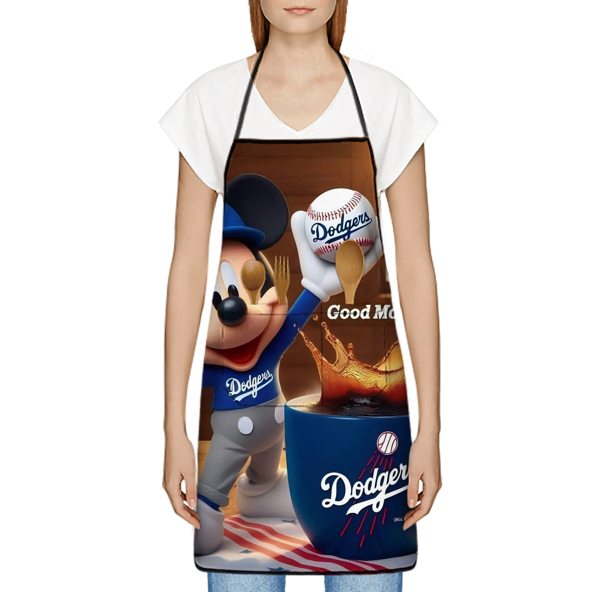  Stain-Resistant Polyester Apron With Pocket – Full Print, Waterproof, Anti-Wrinkle, Anti-Pilling – Ideal For Kitchen, BBQ, Restaurant, Salon & More