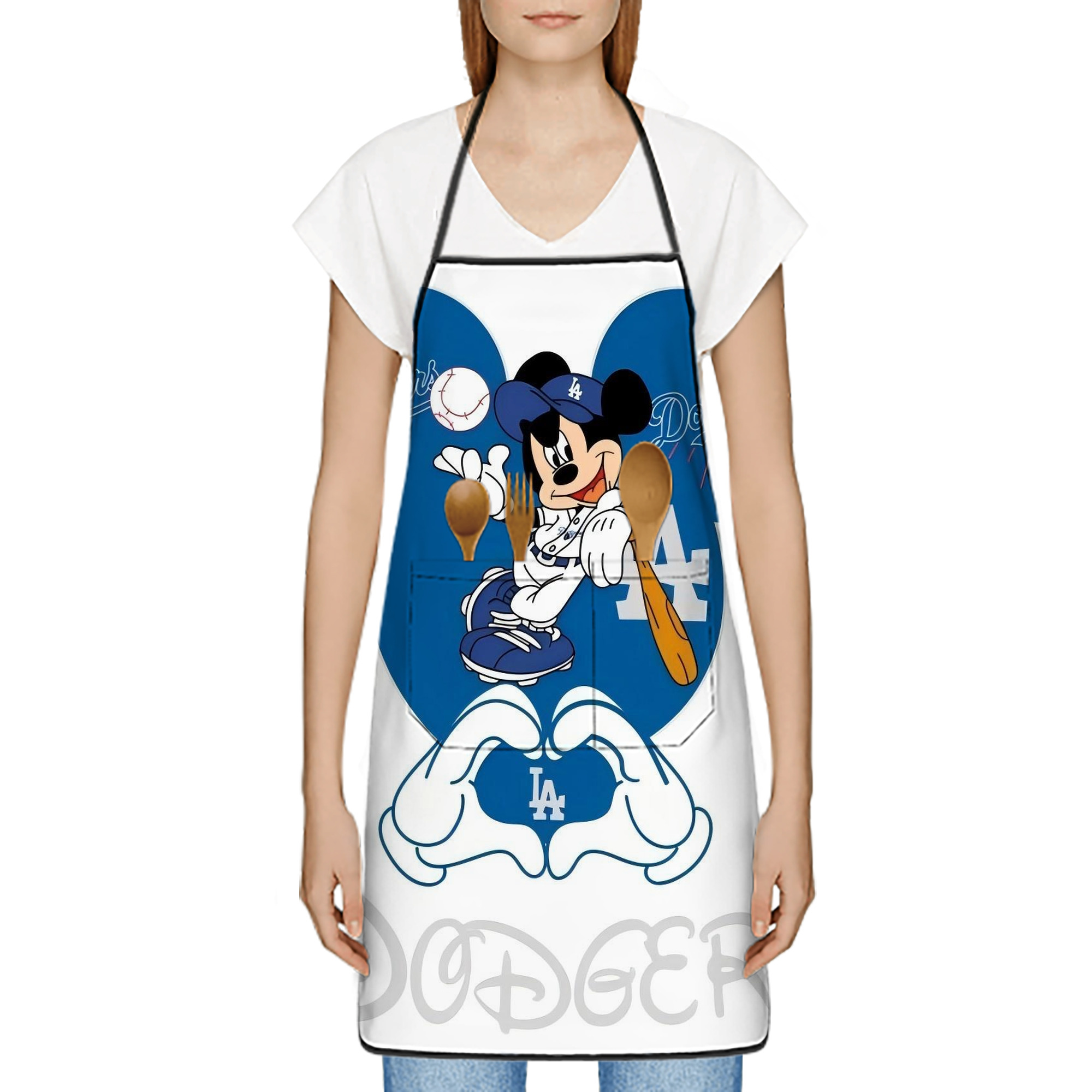  Stain-Resistant Polyester Apron With Pocket – Full Print, Waterproof, Anti-Wrinkle, Anti-Pilling – Ideal For Kitchen, BBQ, Restaurant, Salon & More