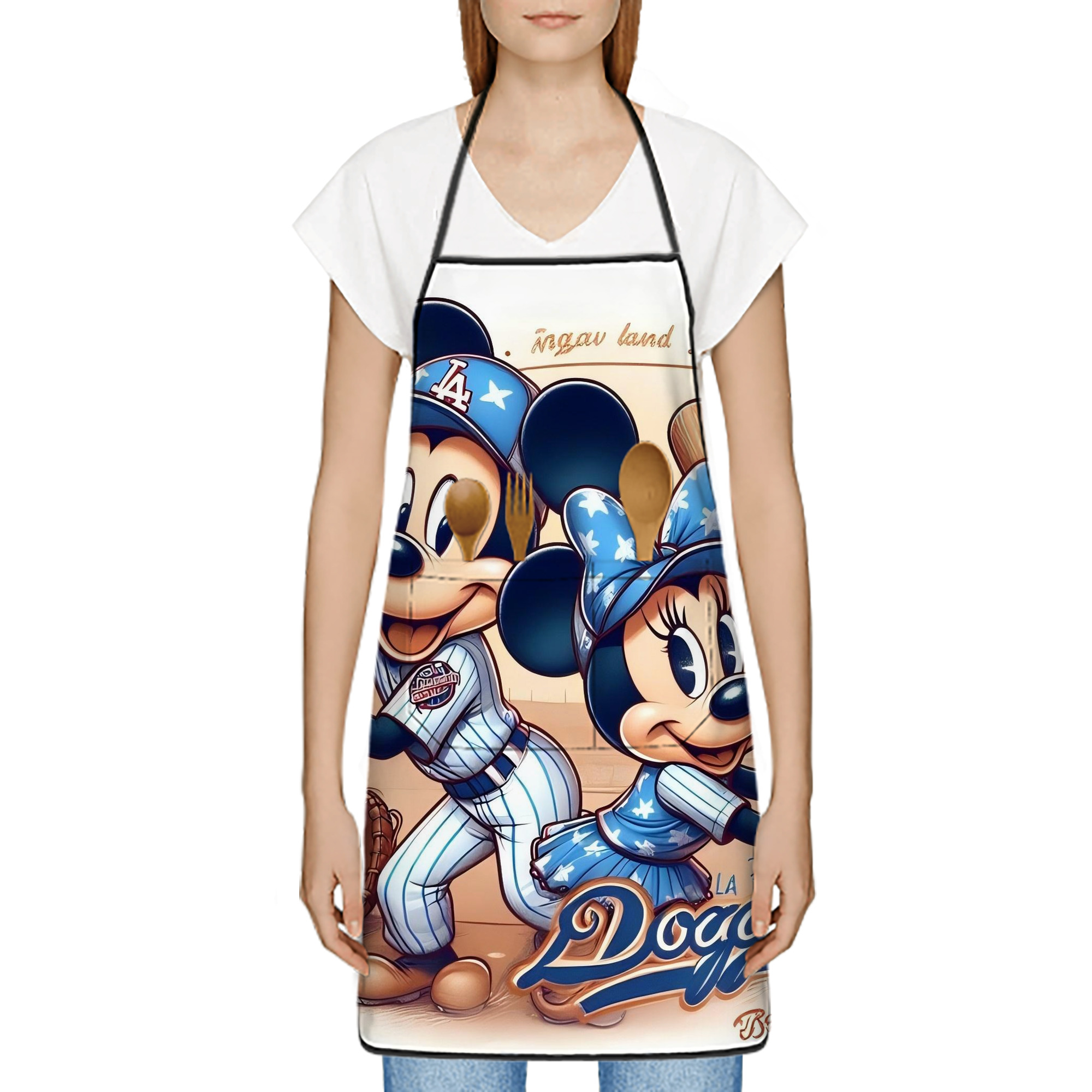  Stain-Resistant Polyester Apron With Pocket – Full Print, Waterproof, Anti-Wrinkle, Anti-Pilling – Ideal For Kitchen, BBQ, Restaurant, Salon & More