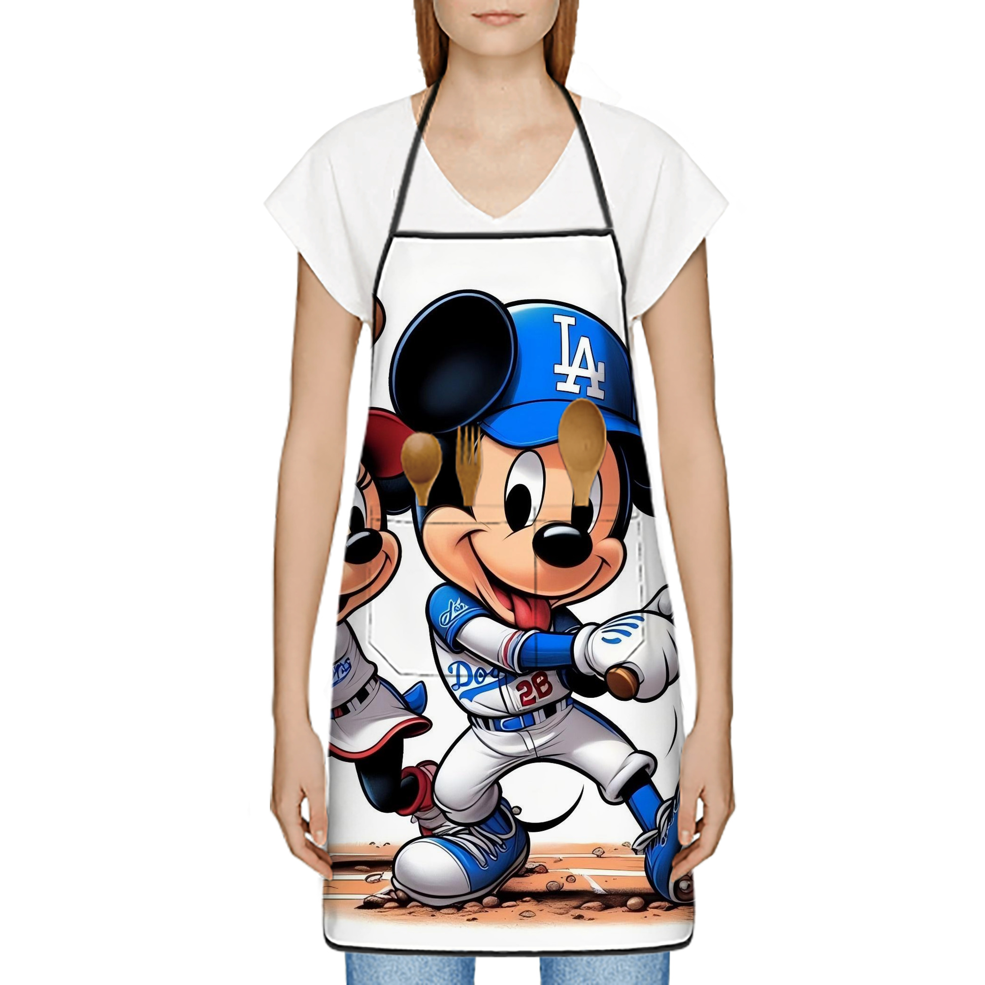  Stain-Resistant Polyester Apron With Pocket – Full Print, Waterproof, Anti-Wrinkle, Anti-Pilling – Ideal For Kitchen, BBQ, Restaurant, Salon & More