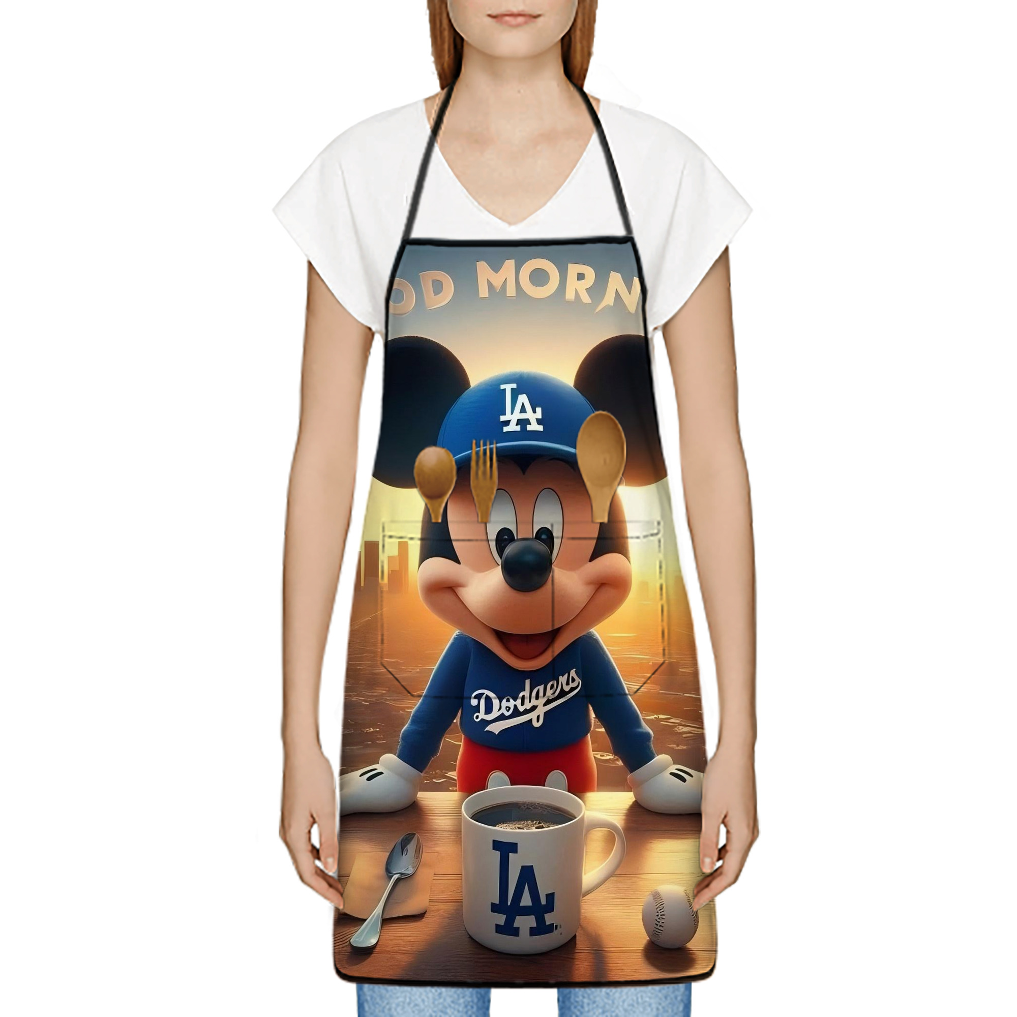  Stain-Resistant Polyester Apron With Pocket – Full Print, Waterproof, Anti-Wrinkle, Anti-Pilling – Ideal For Kitchen, BBQ, Restaurant, Salon & More