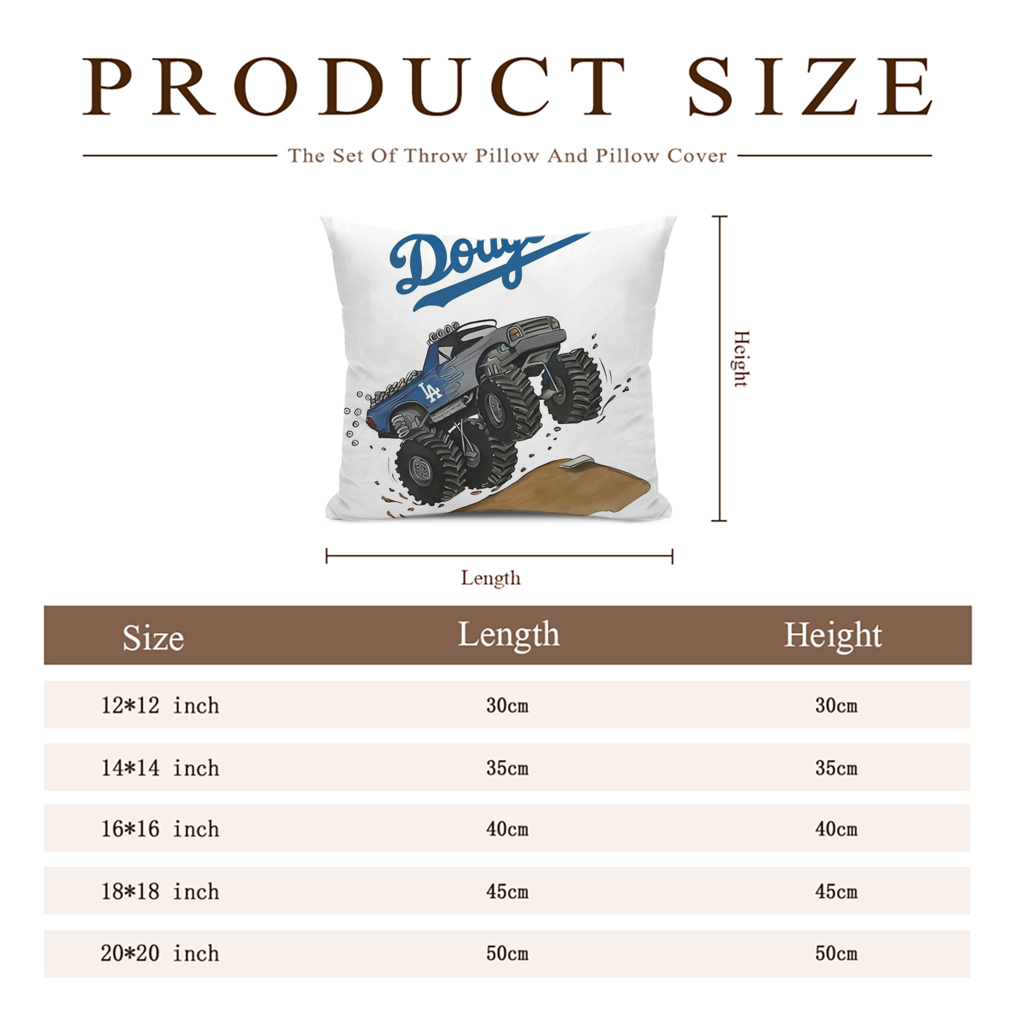  Soft Polyester Pillow Cover With Insert – Double-Sided Design, Invisible Zipper, Durable & Breathable – Easy Care Cushion Set