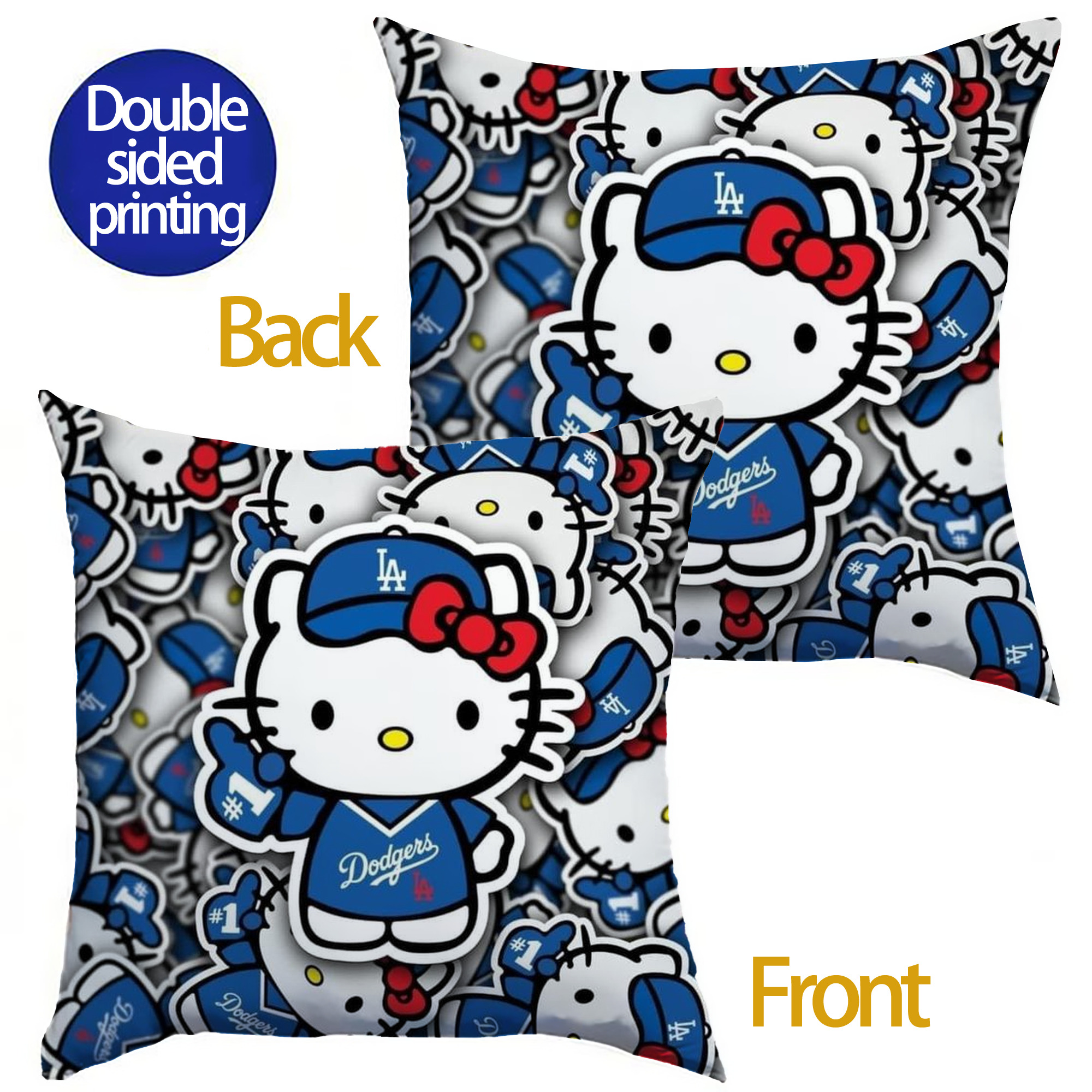  Soft Polyester Pillow Cover With Insert – Double-Sided Design, Invisible Zipper, Durable & Breathable – Easy Care Cushion Set