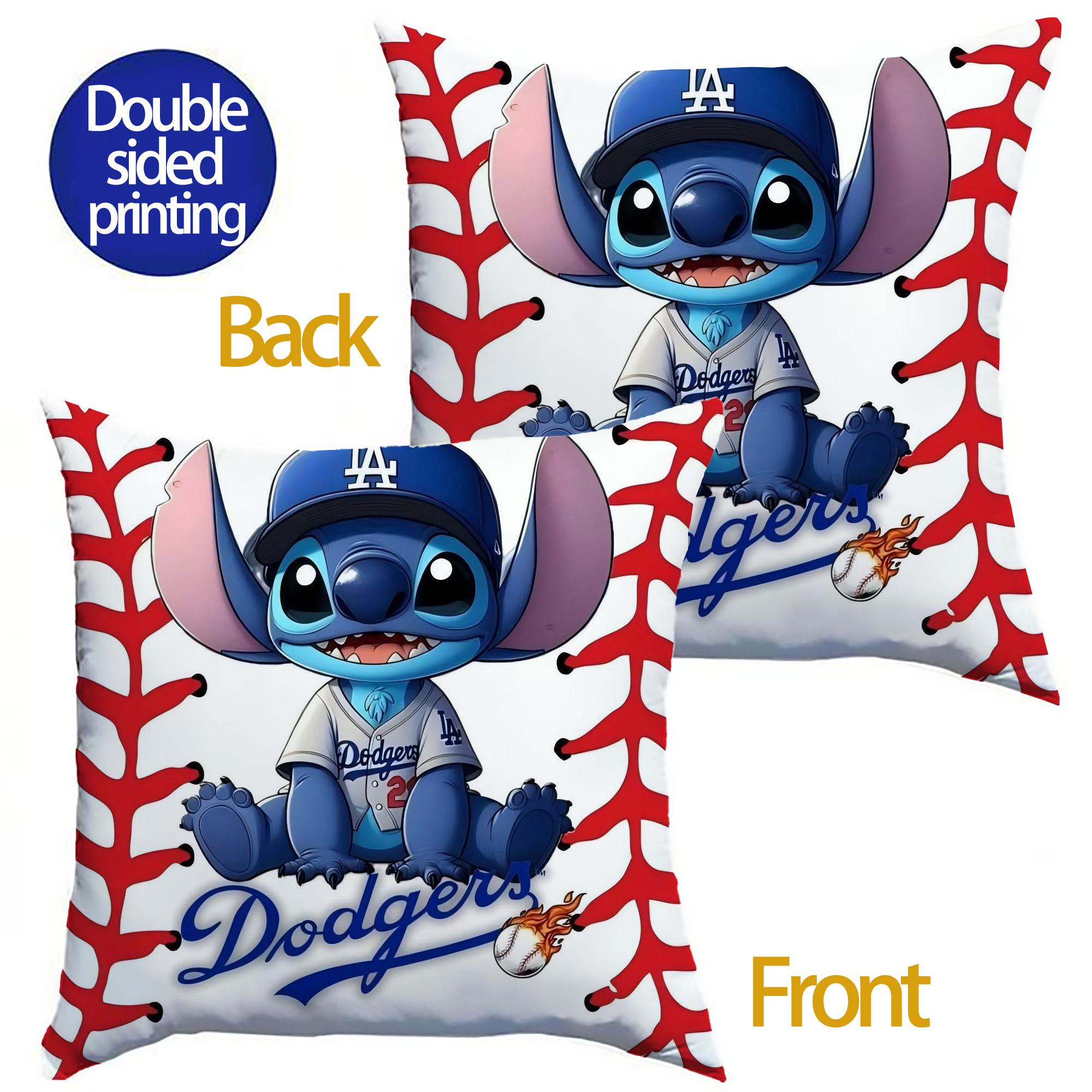  Soft Polyester Pillow Cover With Insert – Double-Sided Design, Invisible Zipper, Durable & Breathable – Easy Care Cushion Set