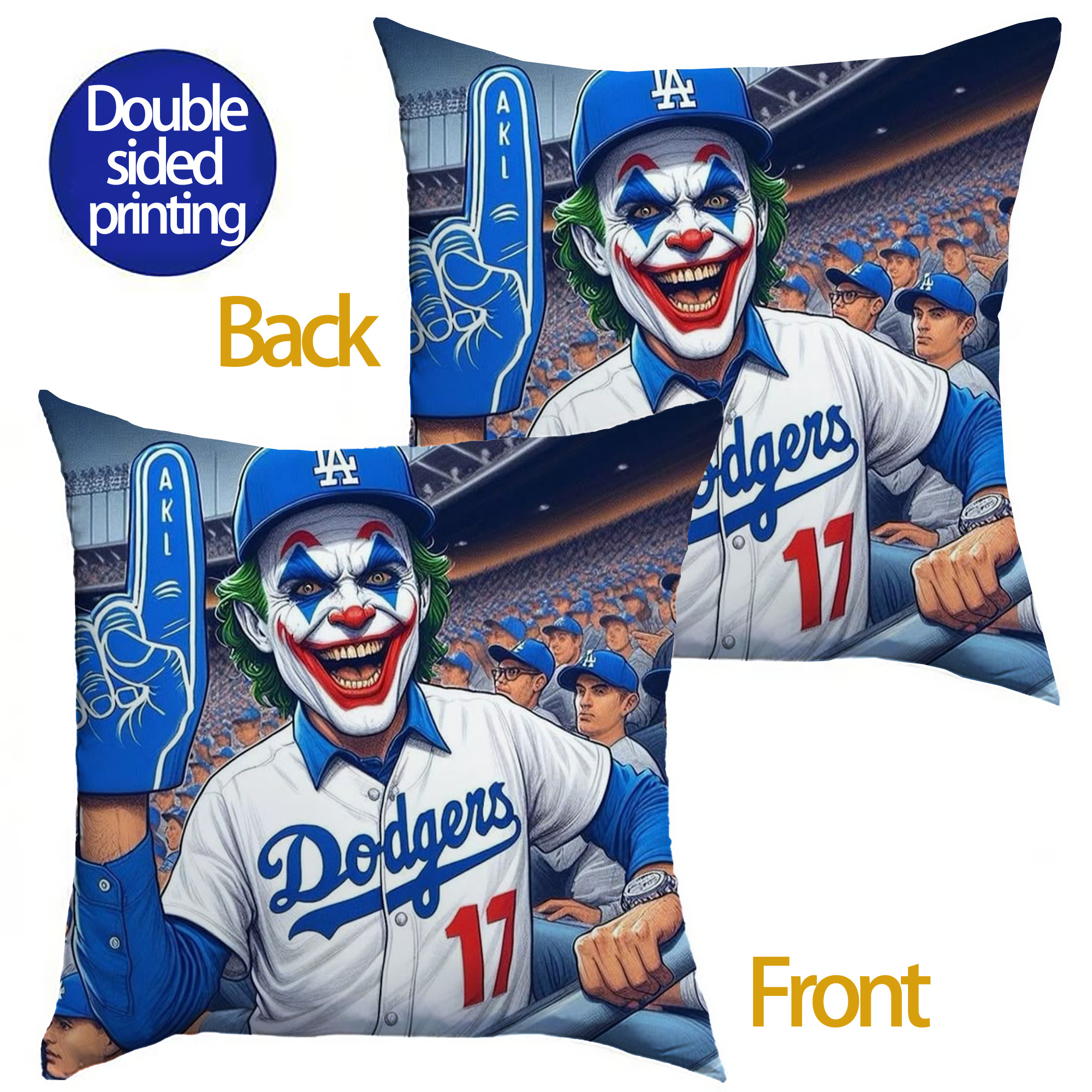  Soft Polyester Pillow Cover With Insert – Double-Sided Design, Invisible Zipper, Durable & Breathable – Easy Care Cushion Set