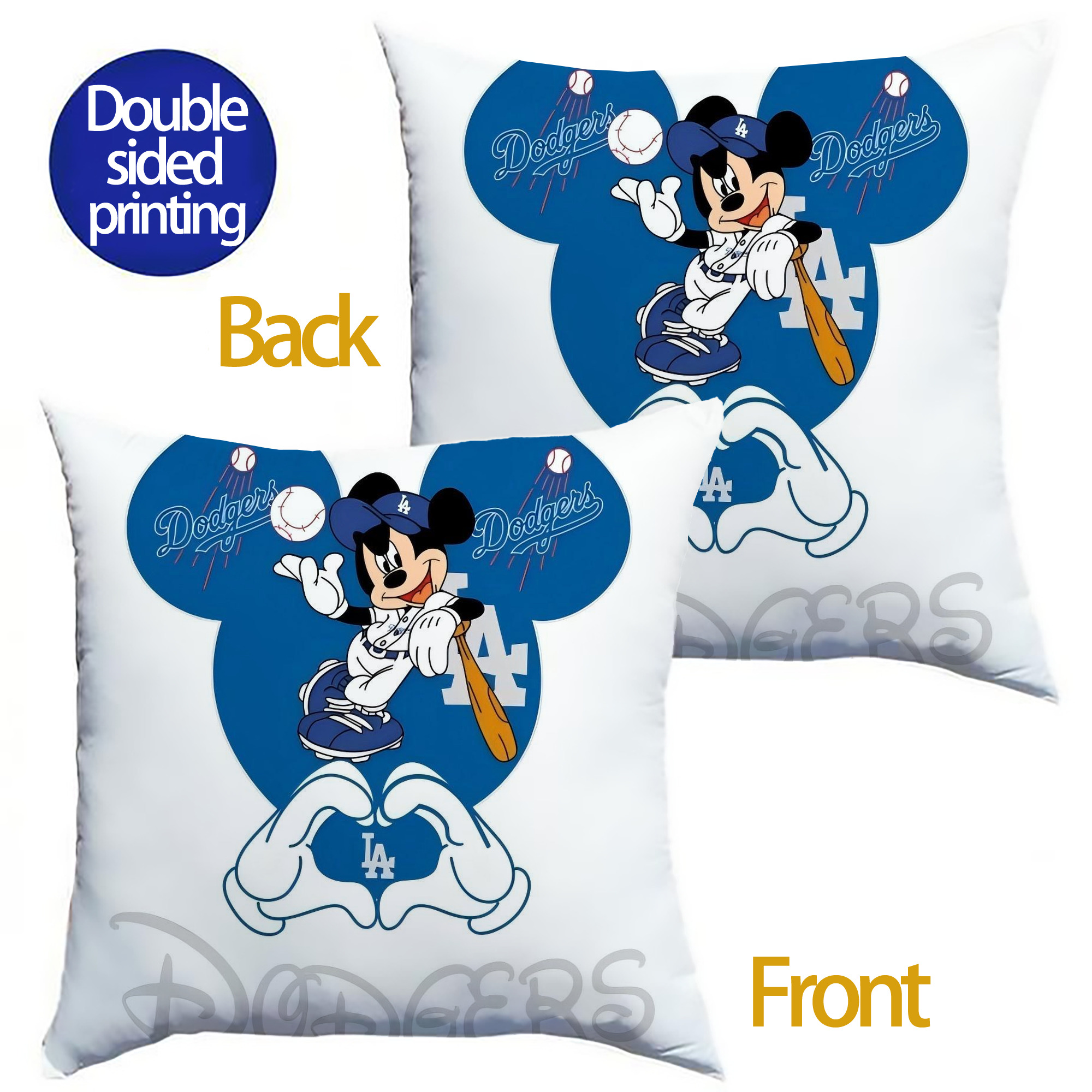  Soft Polyester Pillow Cover With Insert – Double-Sided Design, Invisible Zipper, Durable & Breathable – Easy Care Cushion Set
