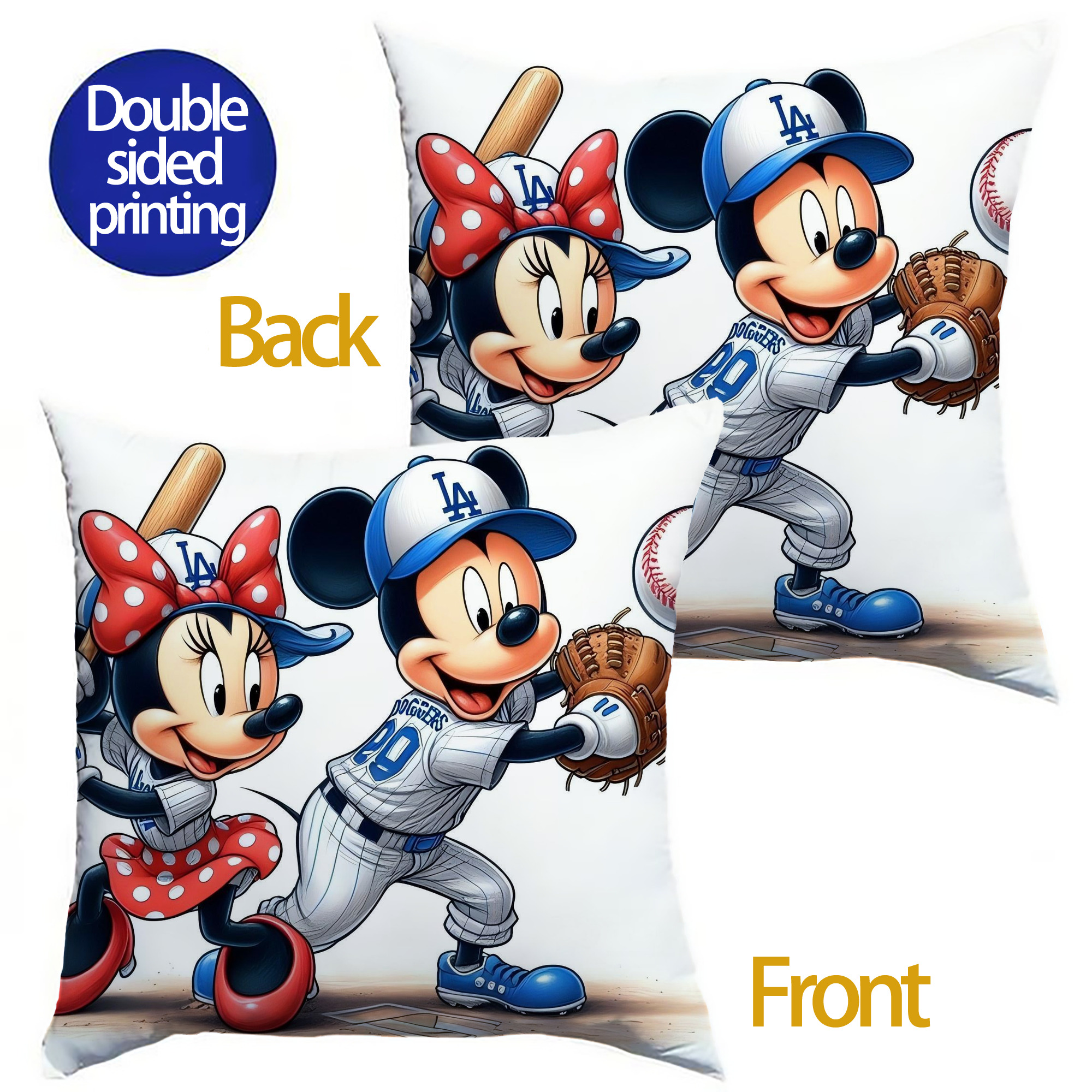  Soft Polyester Pillow Cover With Insert – Double-Sided Design, Invisible Zipper, Durable & Breathable – Easy Care Cushion Set