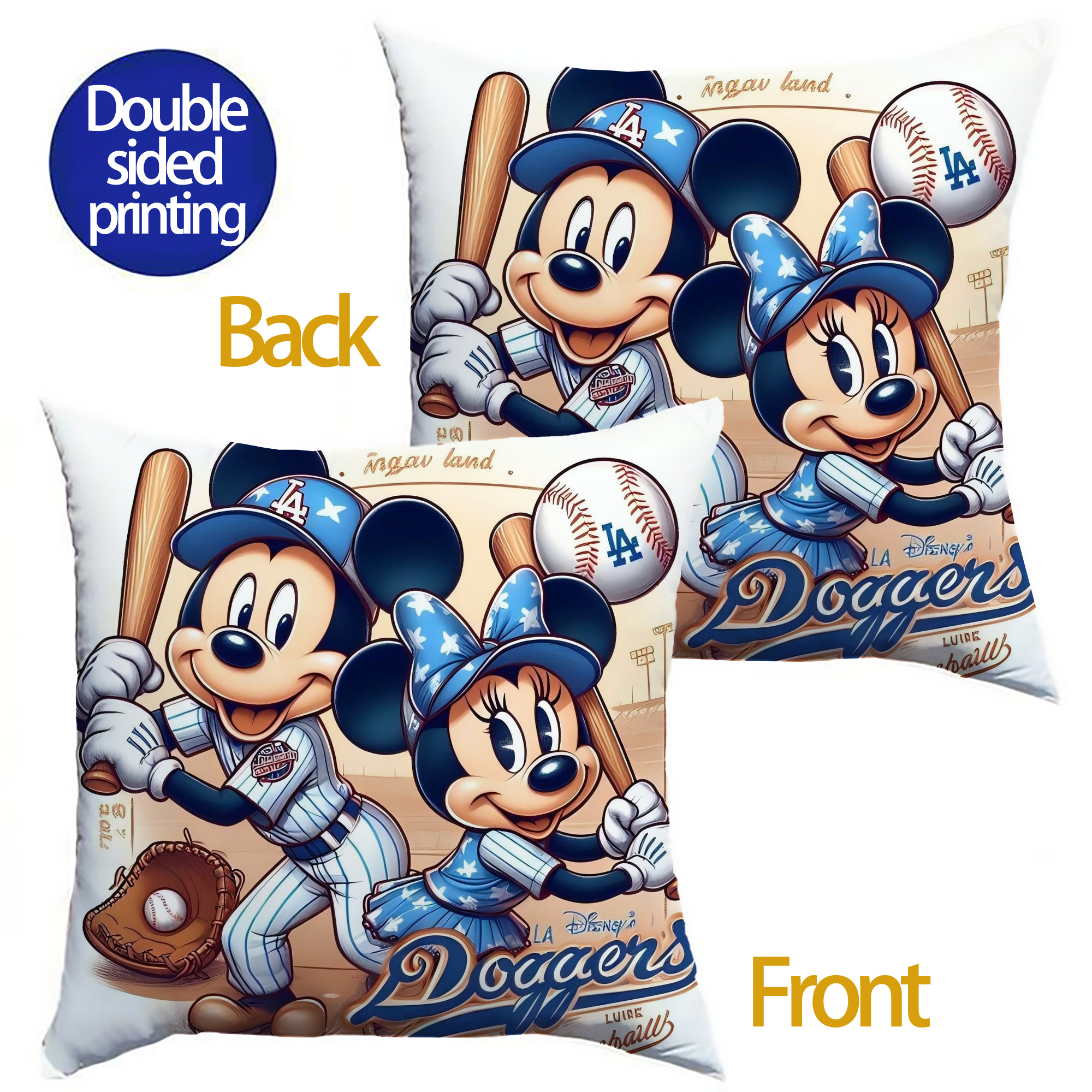  Soft Polyester Pillow Cover With Insert – Double-Sided Design, Invisible Zipper, Durable & Breathable – Easy Care Cushion Set