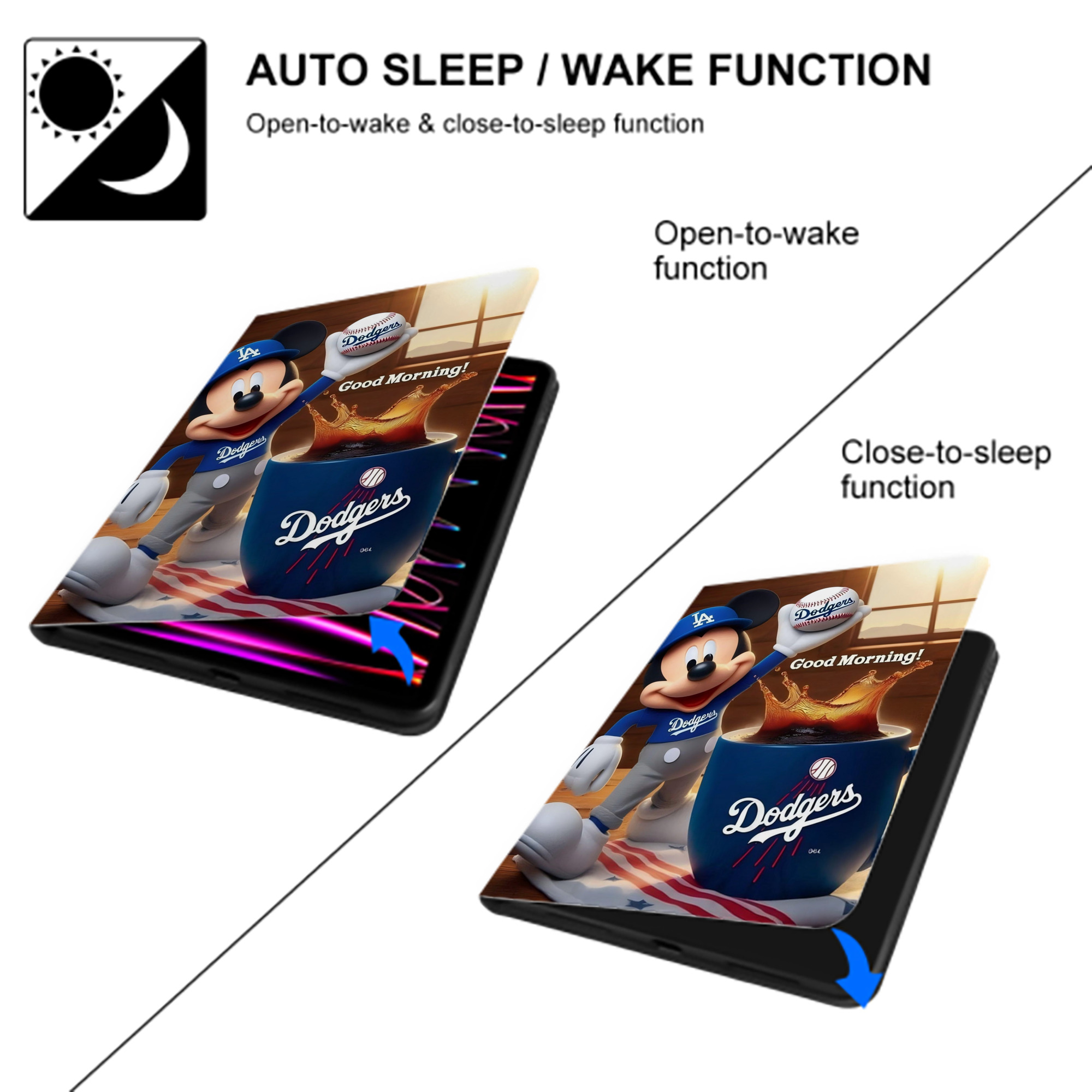  Premium Tri-Fold PU Leather & Silicone IPad Case With Pencil Slot – Fits 9.5,10.5,10.9 – Adjustable Stand, Slim, Protective