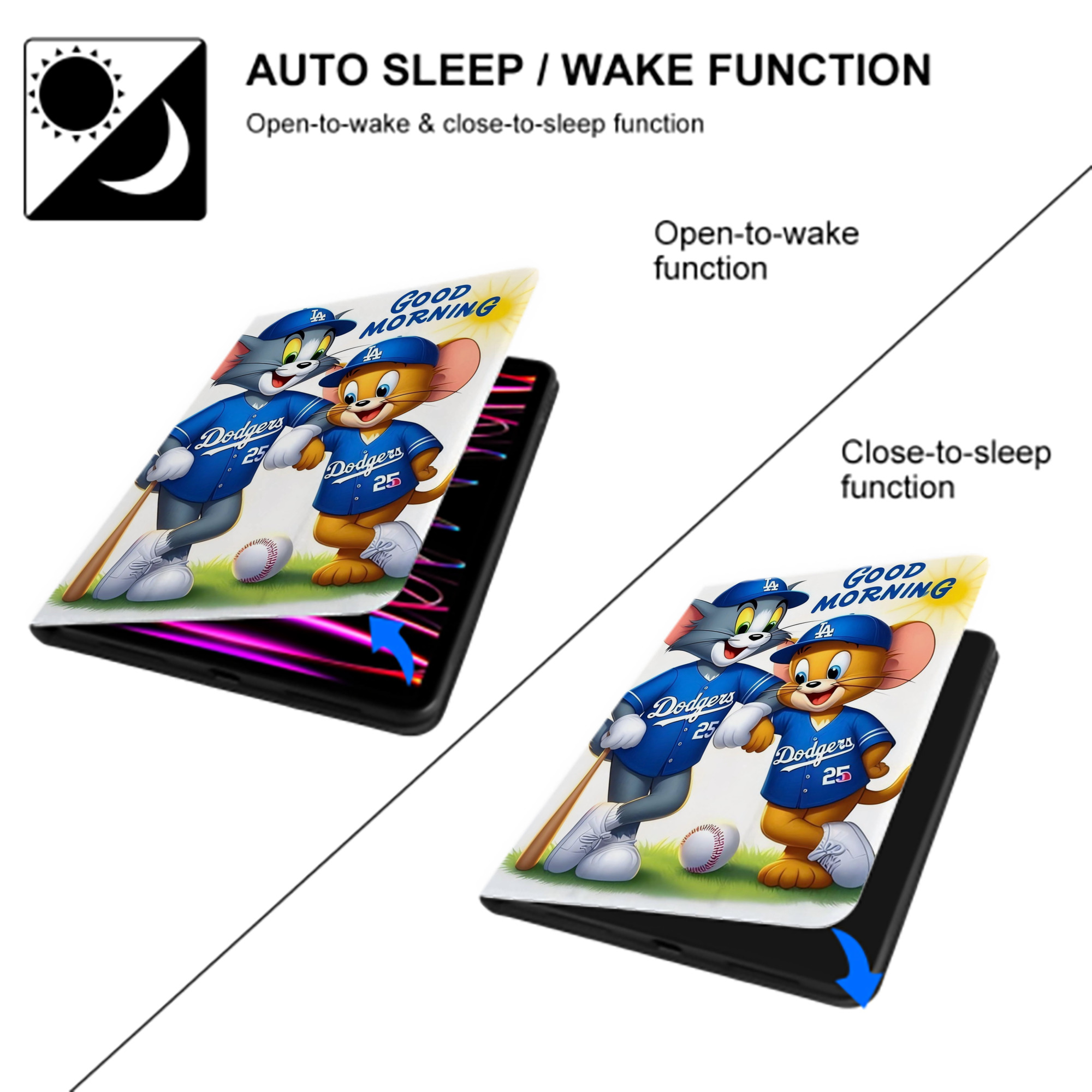  Premium Tri-Fold PU Leather & Silicone IPad Case With Pencil Slot – Fits 9.5,10.5,10.9 – Adjustable Stand, Slim, Protective