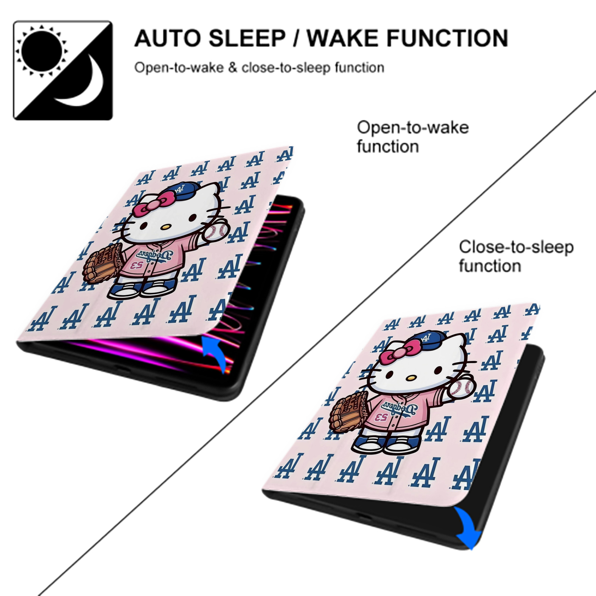  Premium Tri-Fold PU Leather & Silicone IPad Case With Pencil Slot – Fits 9.5,10.5,10.9 – Adjustable Stand, Slim, Protective