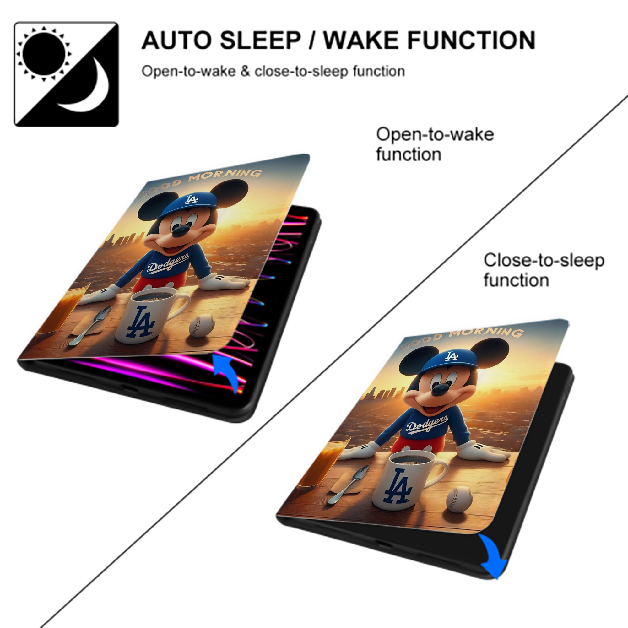  Premium Tri-Fold PU Leather & Silicone IPad Case With Pencil Slot – Fits 9.5,10.5,10.9 – Adjustable Stand, Slim, Protective