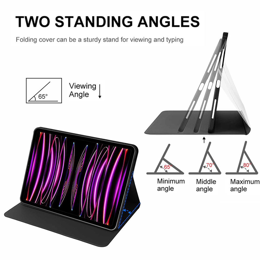  IPad Case Without Pencil Slot – Book-Style Cover With PU Leather & TPU – Slim, Durable, Scratch-Resistant, Full Protection & Easy Access