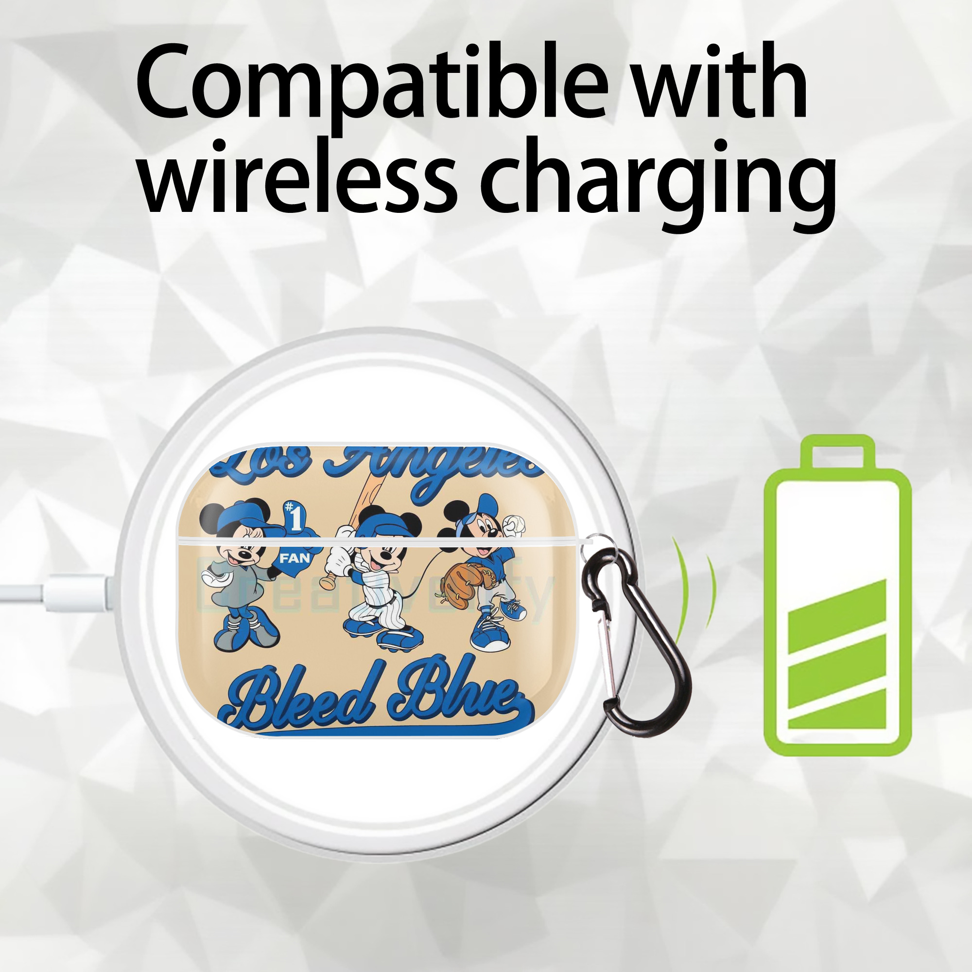  AirPods Pro Hard Case White With Keychain, Durable Flexible PC, Precise Cutouts, Anti-Fingerprint, Yellowing & Scratch Resistant, Full Protection, Washable