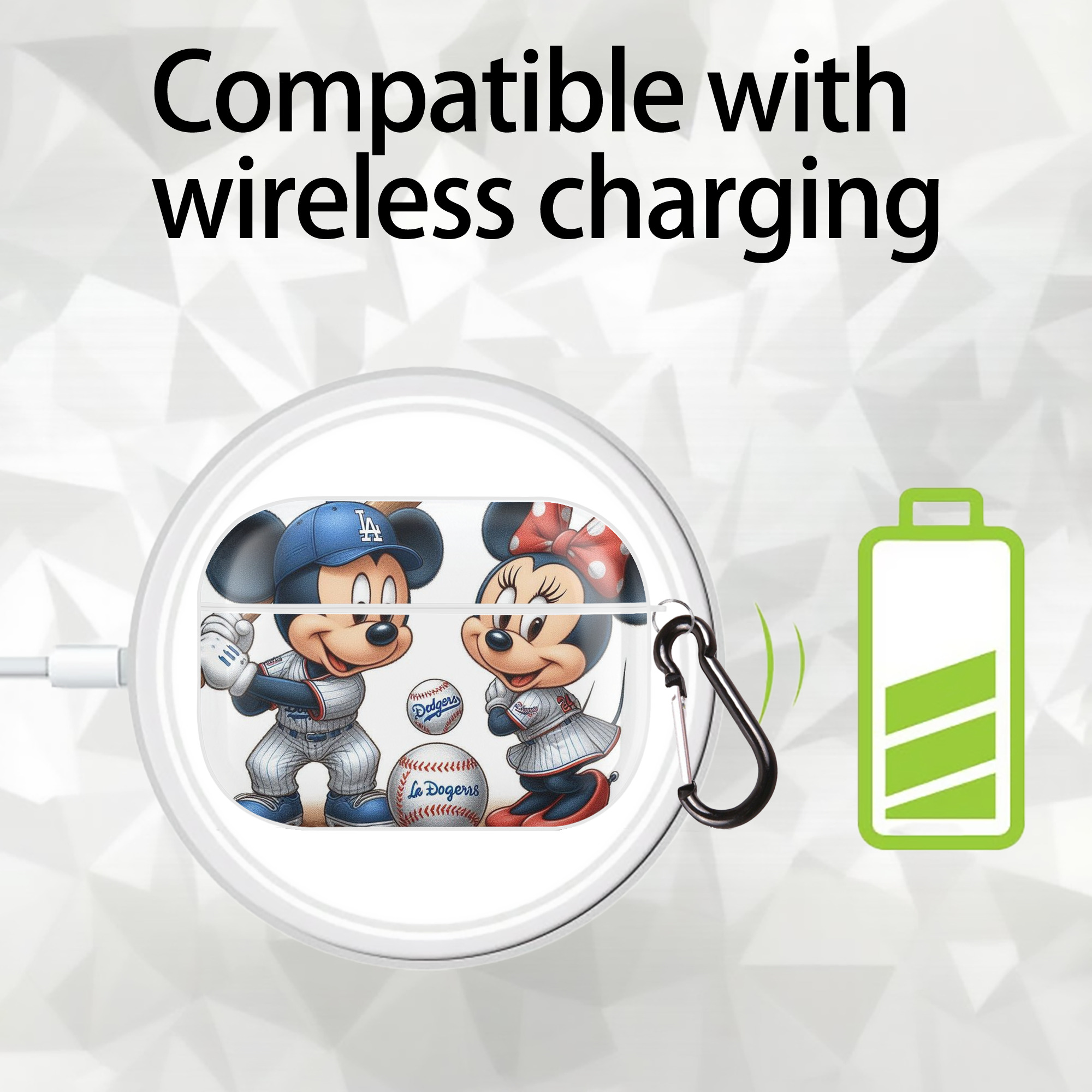  AirPods Pro Hard Case White With Keychain, Durable Flexible PC, Precise Cutouts, Anti-Fingerprint, Yellowing & Scratch Resistant, Full Protection, Washable