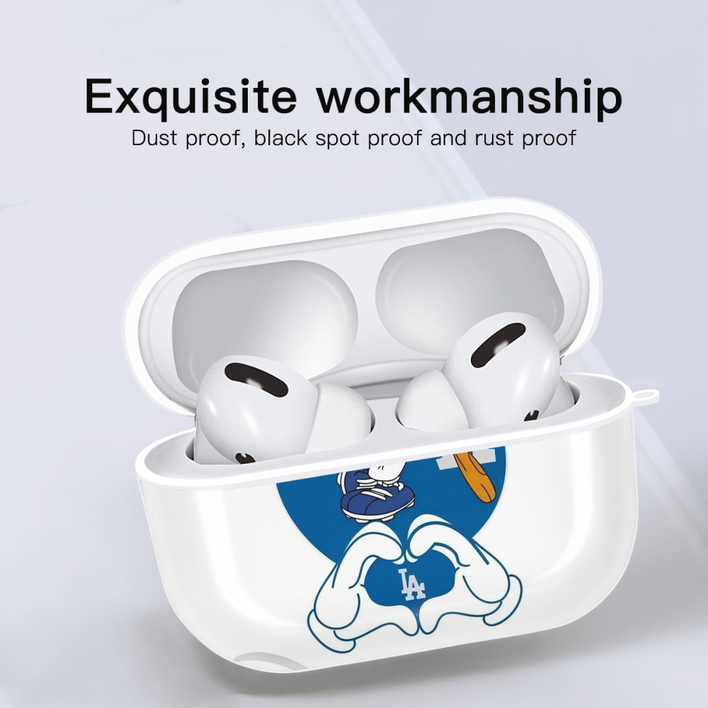  AirPods Pro Hard Case White With Keychain, Durable Flexible PC, Precise Cutouts, Anti-Fingerprint, Yellowing & Scratch Resistant, Full Protection, Washable