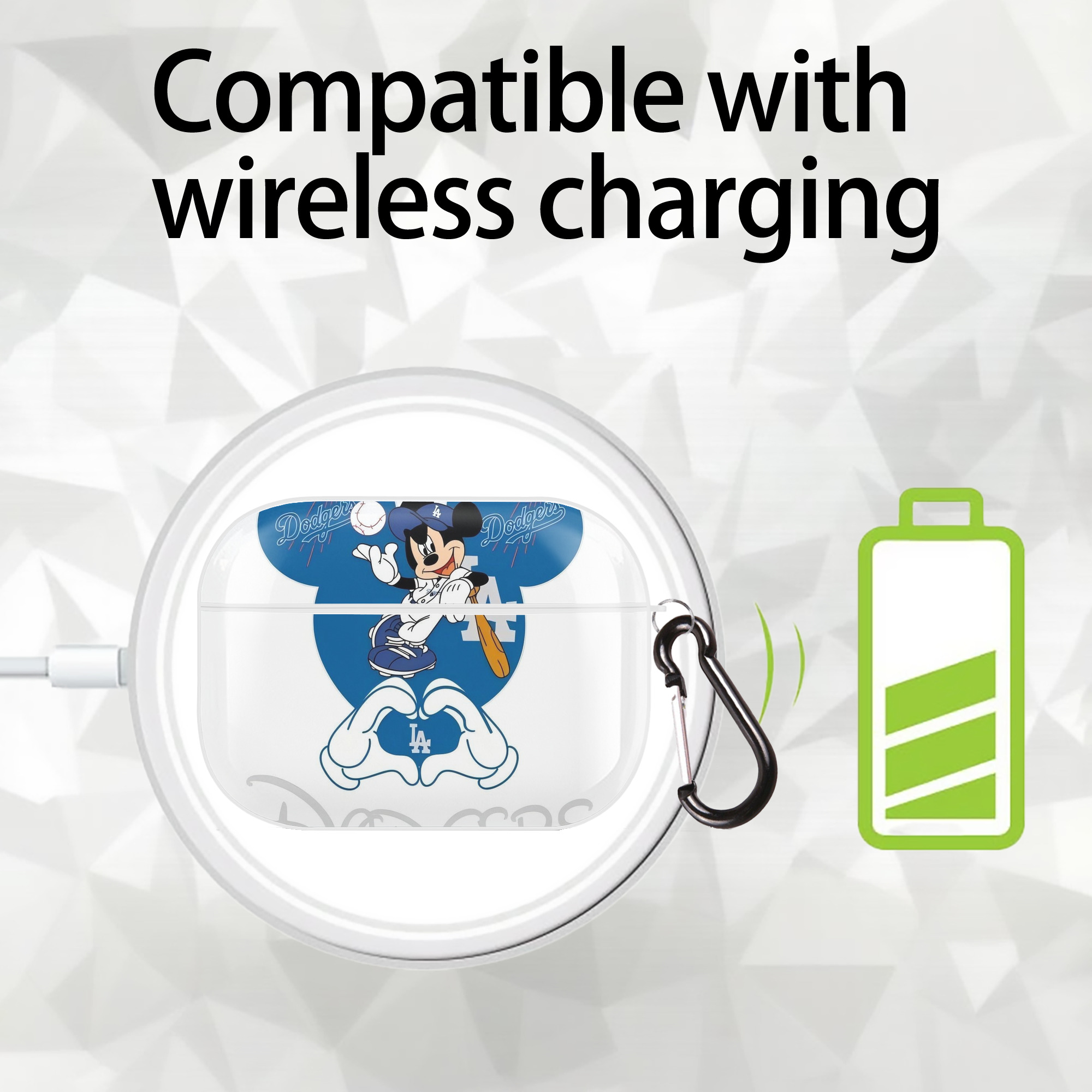  AirPods Pro Hard Case White With Keychain, Durable Flexible PC, Precise Cutouts, Anti-Fingerprint, Yellowing & Scratch Resistant, Full Protection, Washable