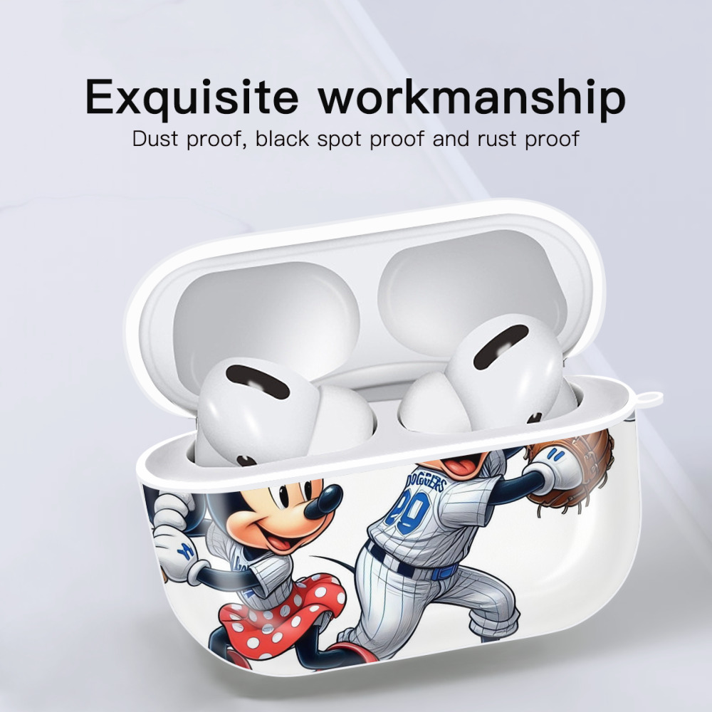  AirPods Pro Hard Case White With Keychain, Durable Flexible PC, Precise Cutouts, Anti-Fingerprint, Yellowing & Scratch Resistant, Full Protection, Washable