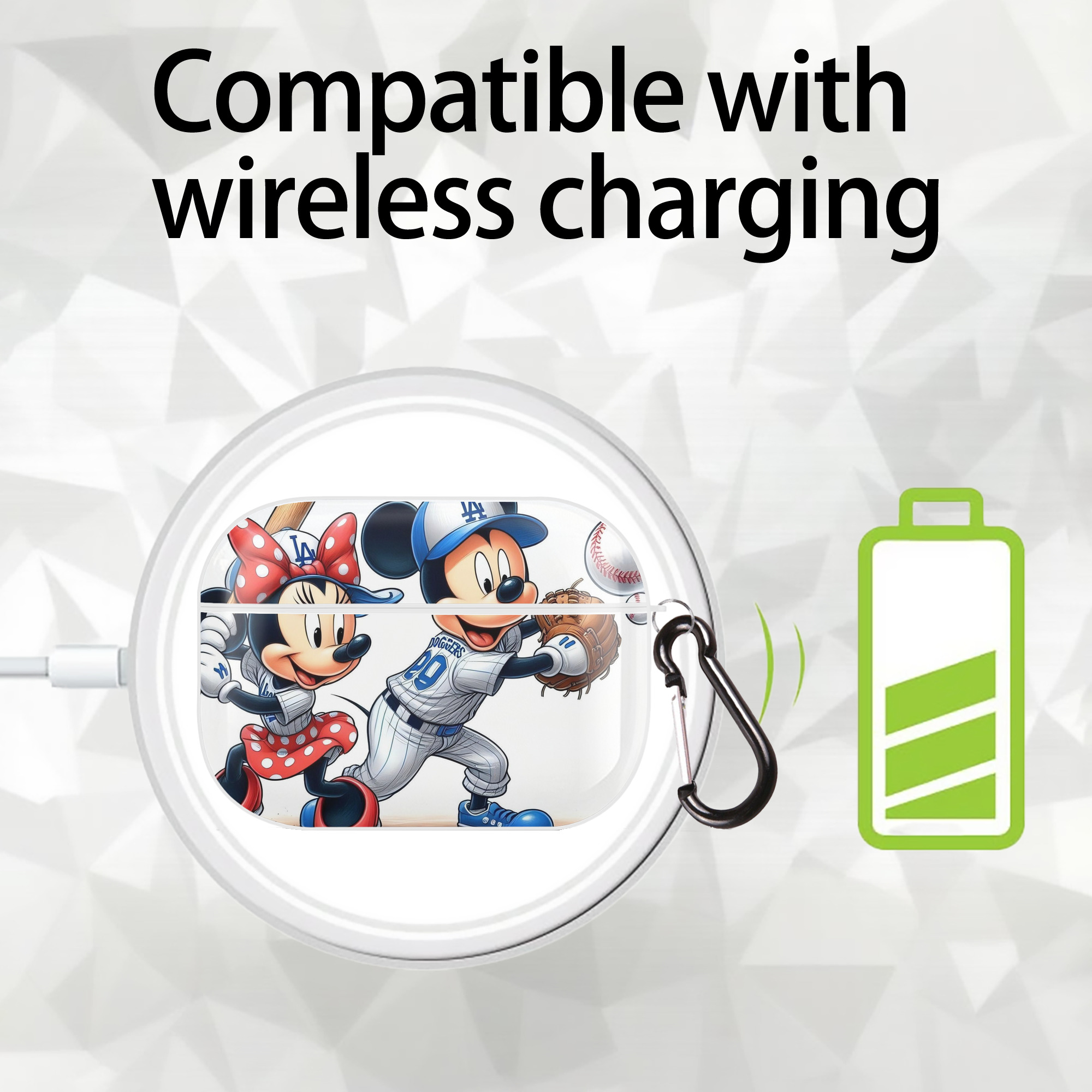  AirPods Pro Hard Case White With Keychain, Durable Flexible PC, Precise Cutouts, Anti-Fingerprint, Yellowing & Scratch Resistant, Full Protection, Washable