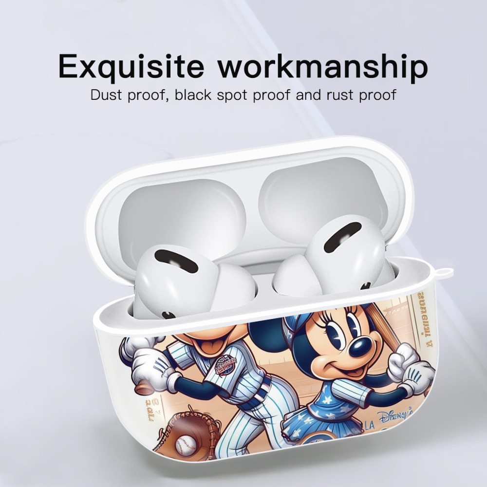  AirPods Pro Hard Case White With Keychain, Durable Flexible PC, Precise Cutouts, Anti-Fingerprint, Yellowing & Scratch Resistant, Full Protection, Washable