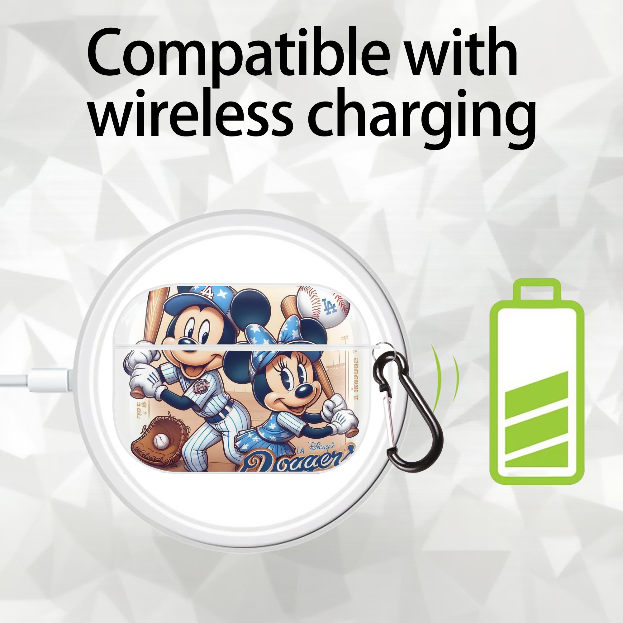  AirPods Pro Hard Case White With Keychain, Durable Flexible PC, Precise Cutouts, Anti-Fingerprint, Yellowing & Scratch Resistant, Full Protection, Washable