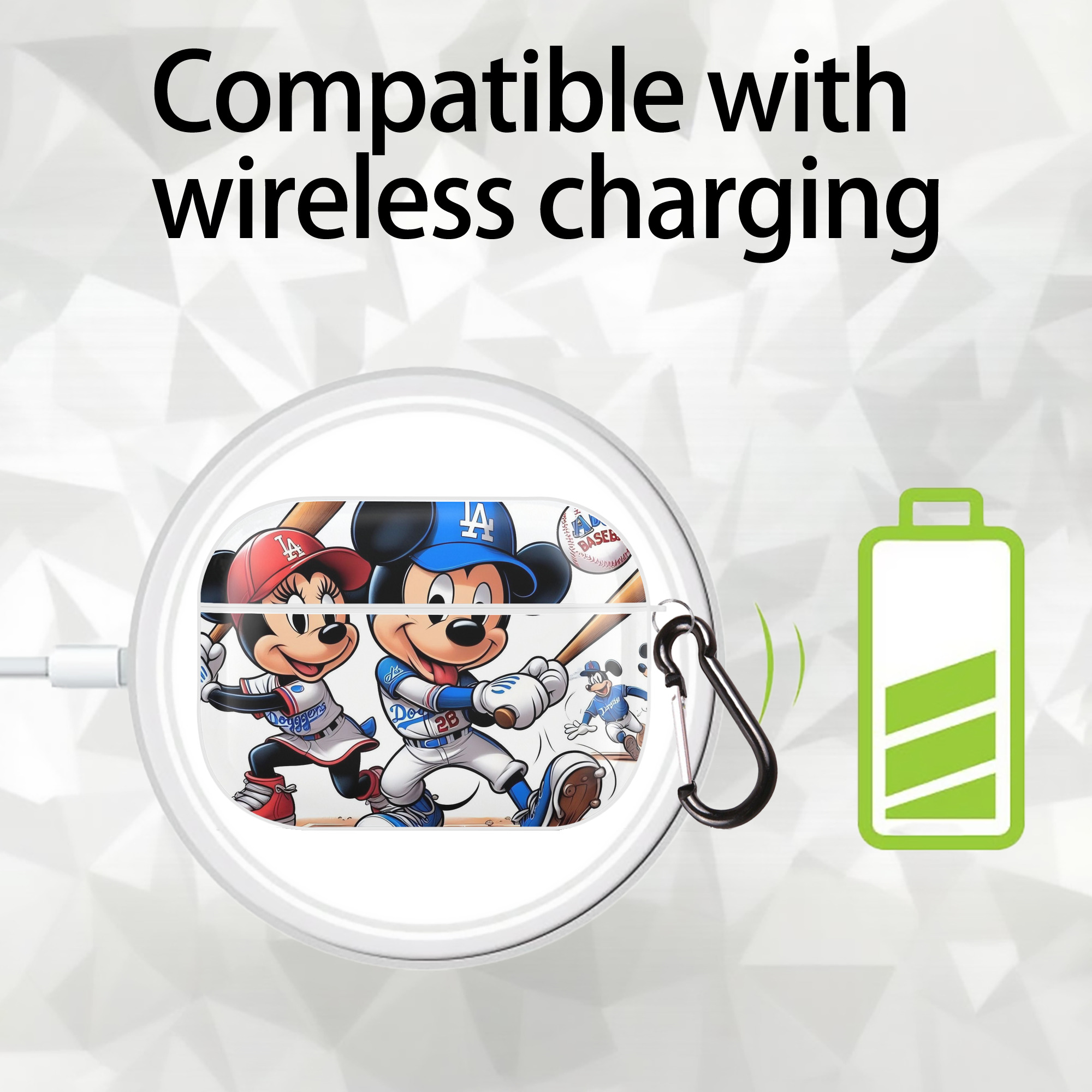  AirPods Pro Hard Case White With Keychain, Durable Flexible PC, Precise Cutouts, Anti-Fingerprint, Yellowing & Scratch Resistant, Full Protection, Washable