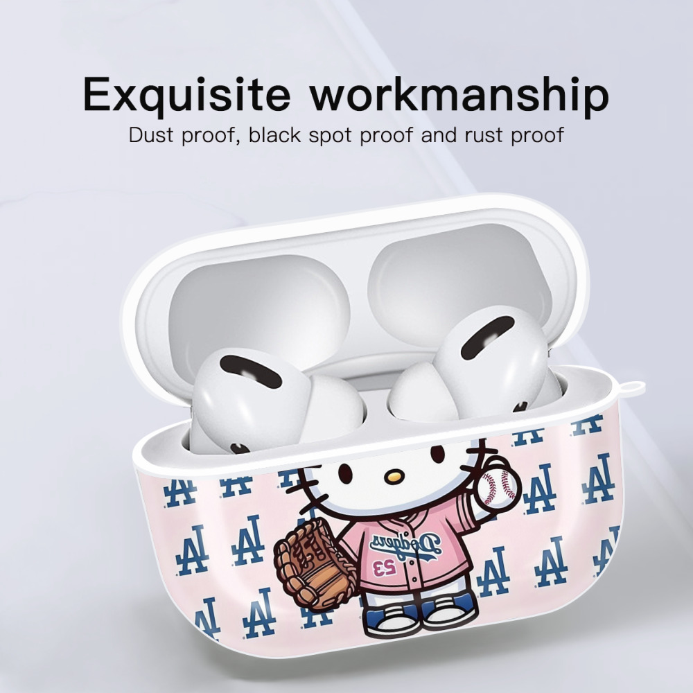  AirPods Pro Hard Case White With Keychain, Durable Flexible PC, Precise Cutouts, Anti-Fingerprint, Yellowing & Scratch Resistant, Full Protection, Washable