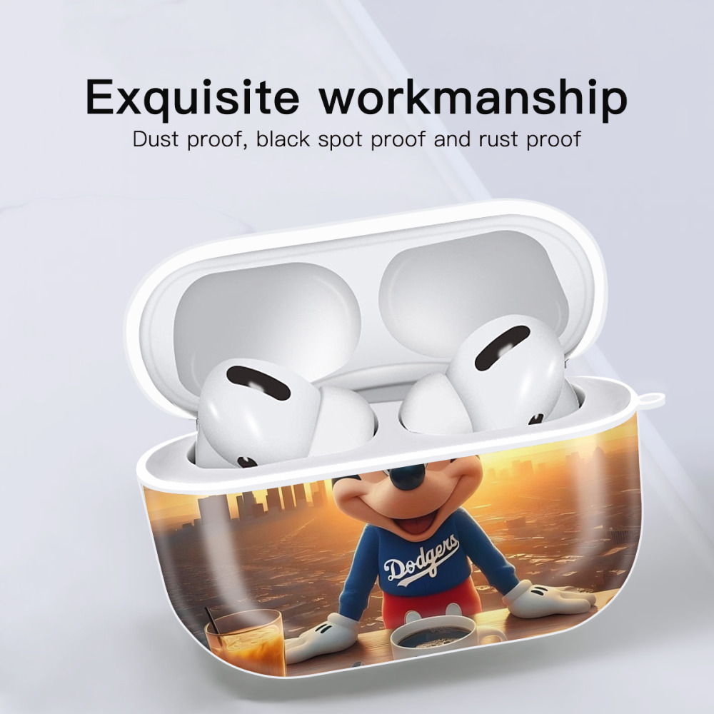  AirPods Pro Hard Case White With Keychain, Durable Flexible PC, Precise Cutouts, Anti-Fingerprint, Yellowing & Scratch Resistant, Full Protection, Washable