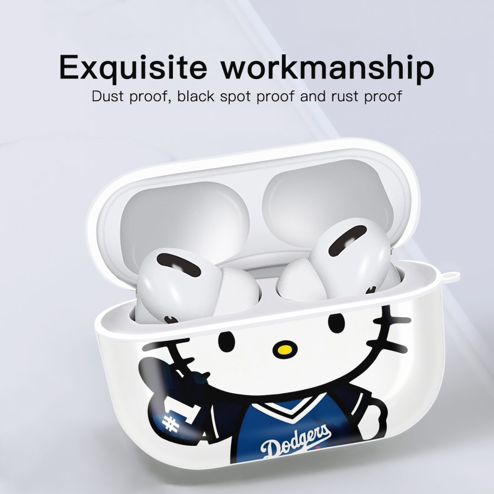  AirPods Pro Hard Case White With Keychain, Durable Flexible PC, Precise Cutouts, Anti-Fingerprint, Yellowing & Scratch Resistant, Full Protection, Washable