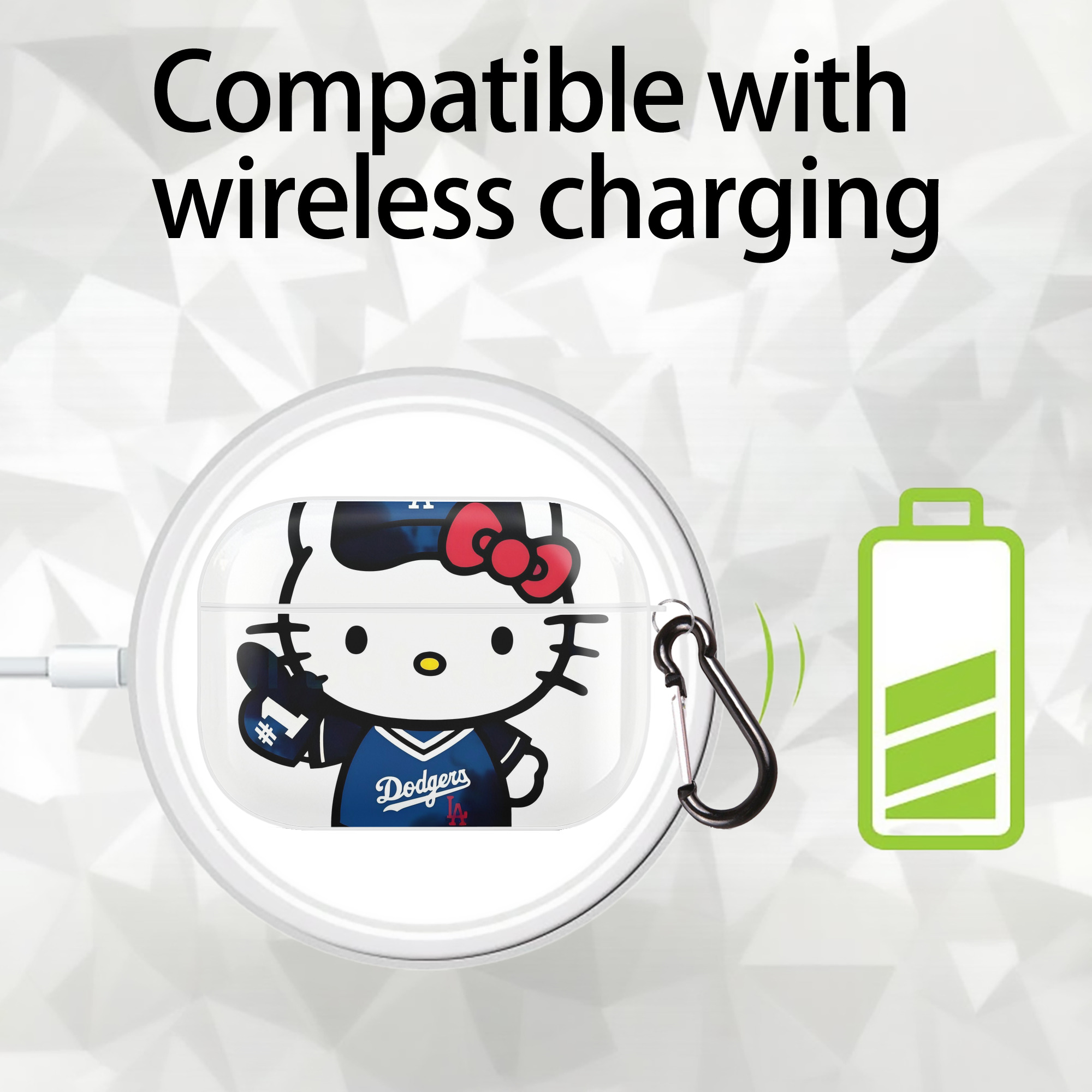  AirPods Pro Hard Case White With Keychain, Durable Flexible PC, Precise Cutouts, Anti-Fingerprint, Yellowing & Scratch Resistant, Full Protection, Washable