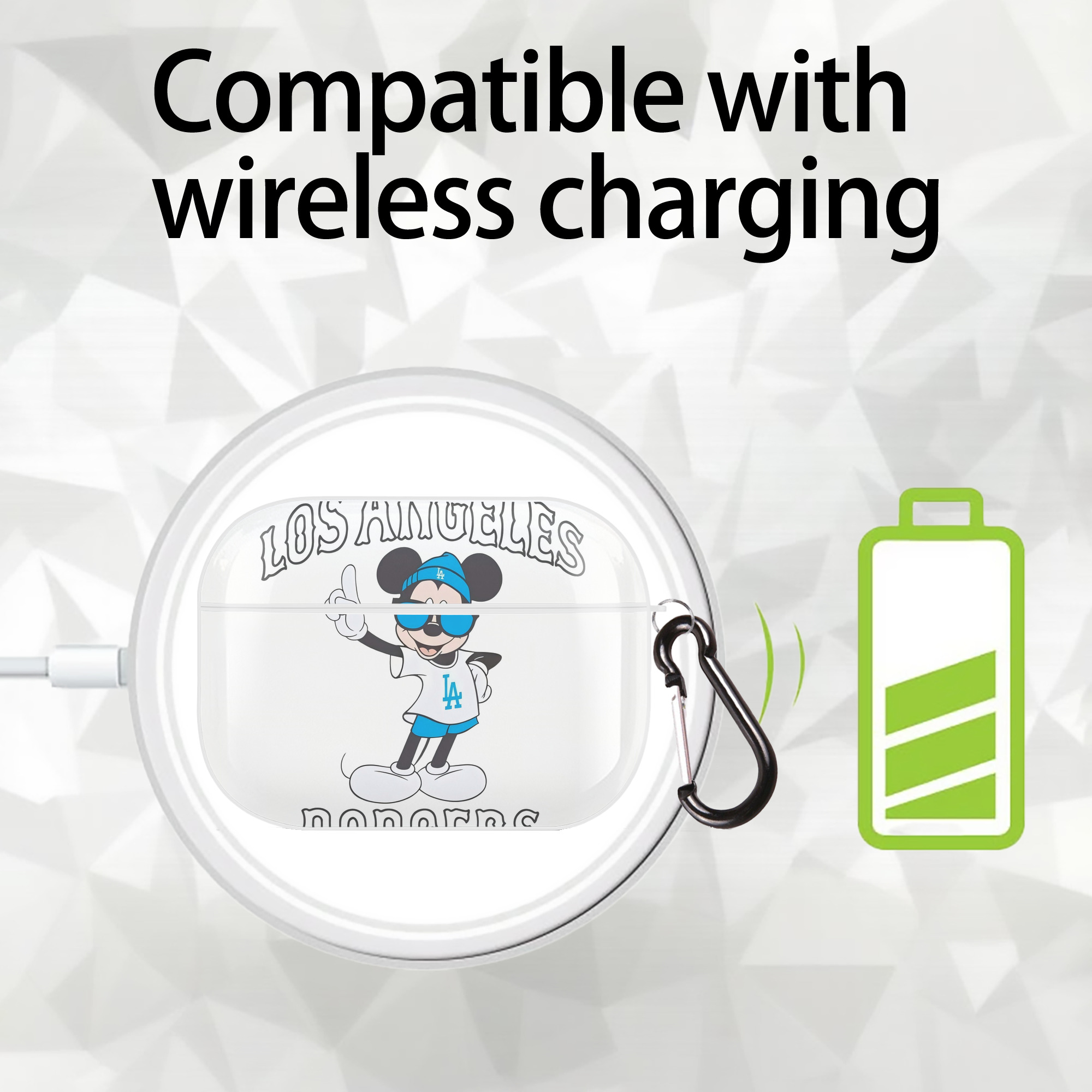  AirPods Pro Hard Case White With Keychain, Durable Flexible PC, Precise Cutouts, Anti-Fingerprint, Yellowing & Scratch Resistant, Full Protection, Washable